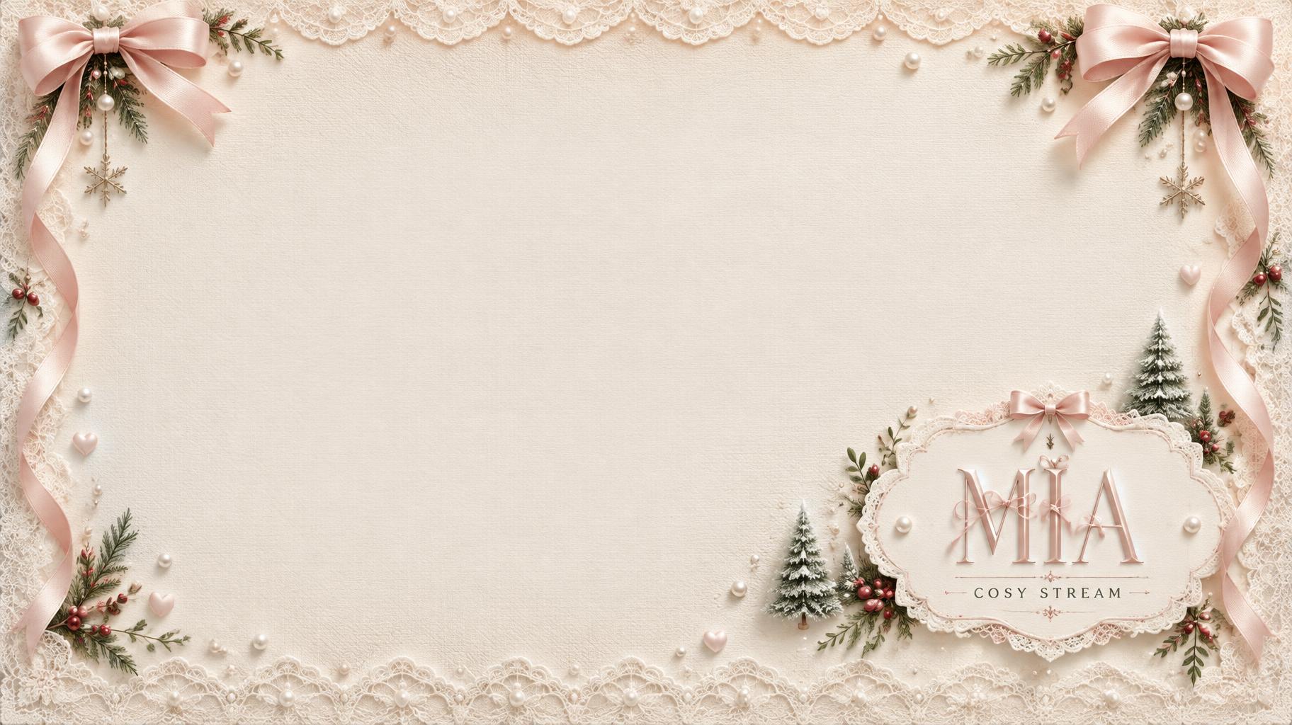 "MIA
COSY STREAM" — Coquette Christmas | AI Text Effect Generator