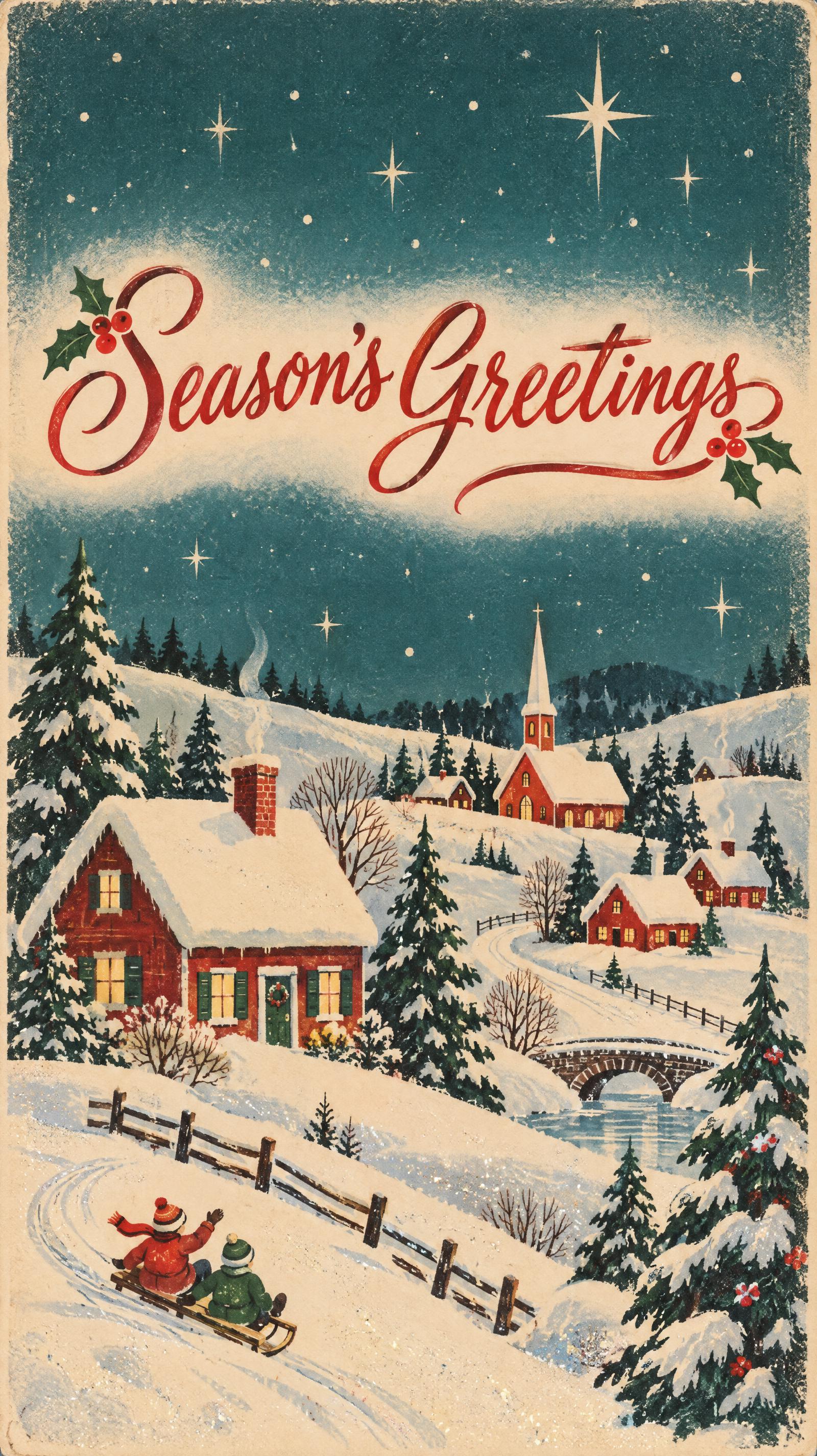 "Season's Greetings" —  | AI Text Effect Generator