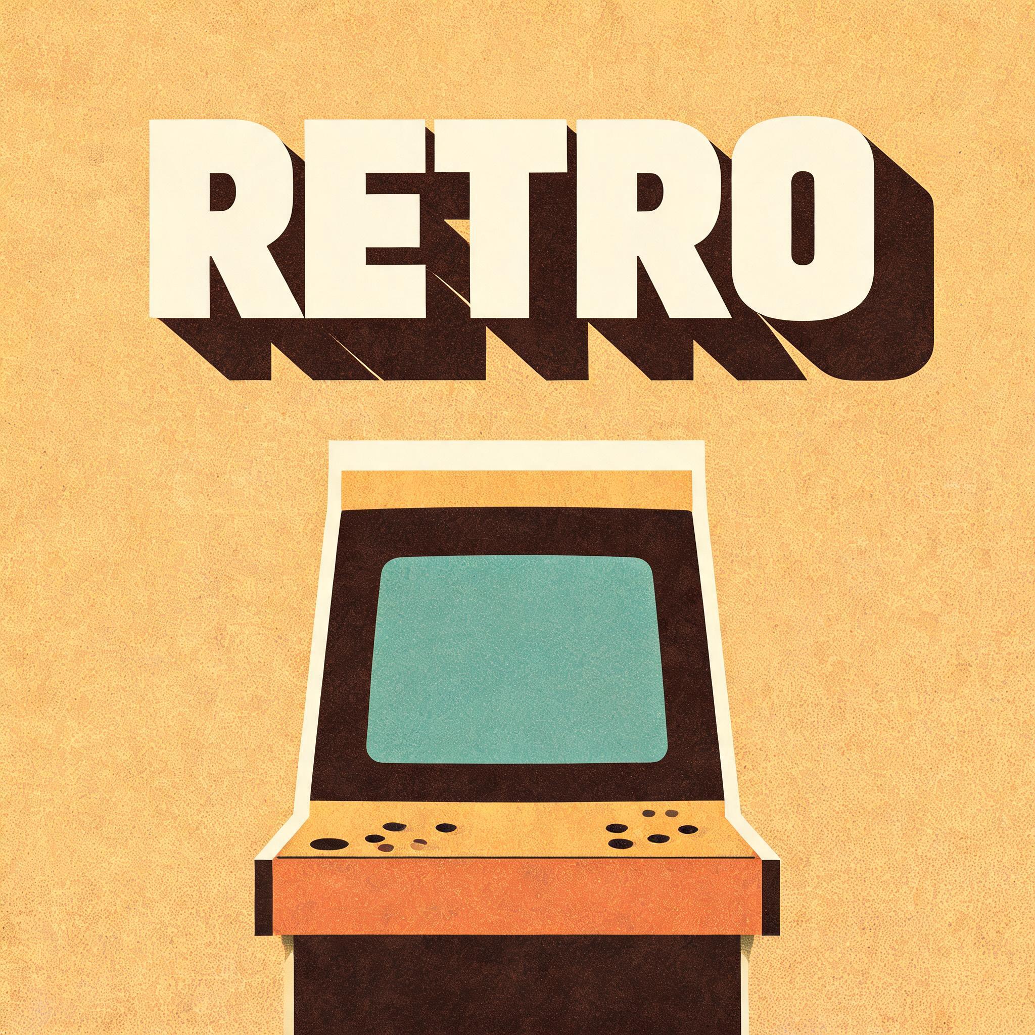 "RETRO" — Kagemoji text effect