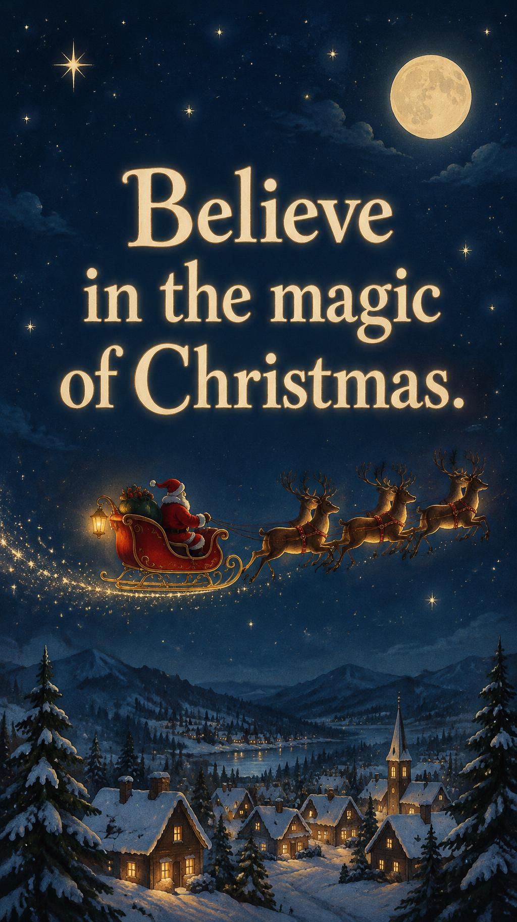 "Believe in the magic of Christmas." — Starlit Storybook | AI Text Effect Generator