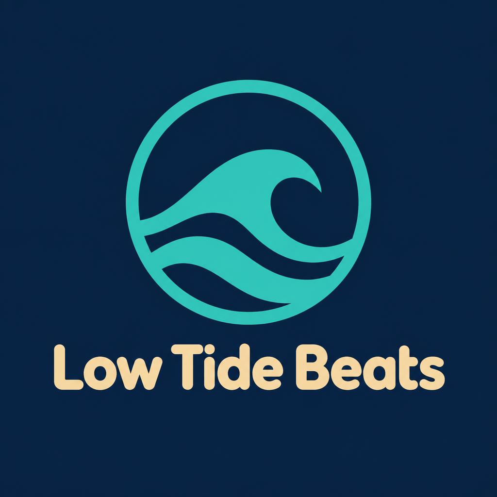 "Low Tide Beats" — Flat Coastal Mark | AI Text Effect Generator