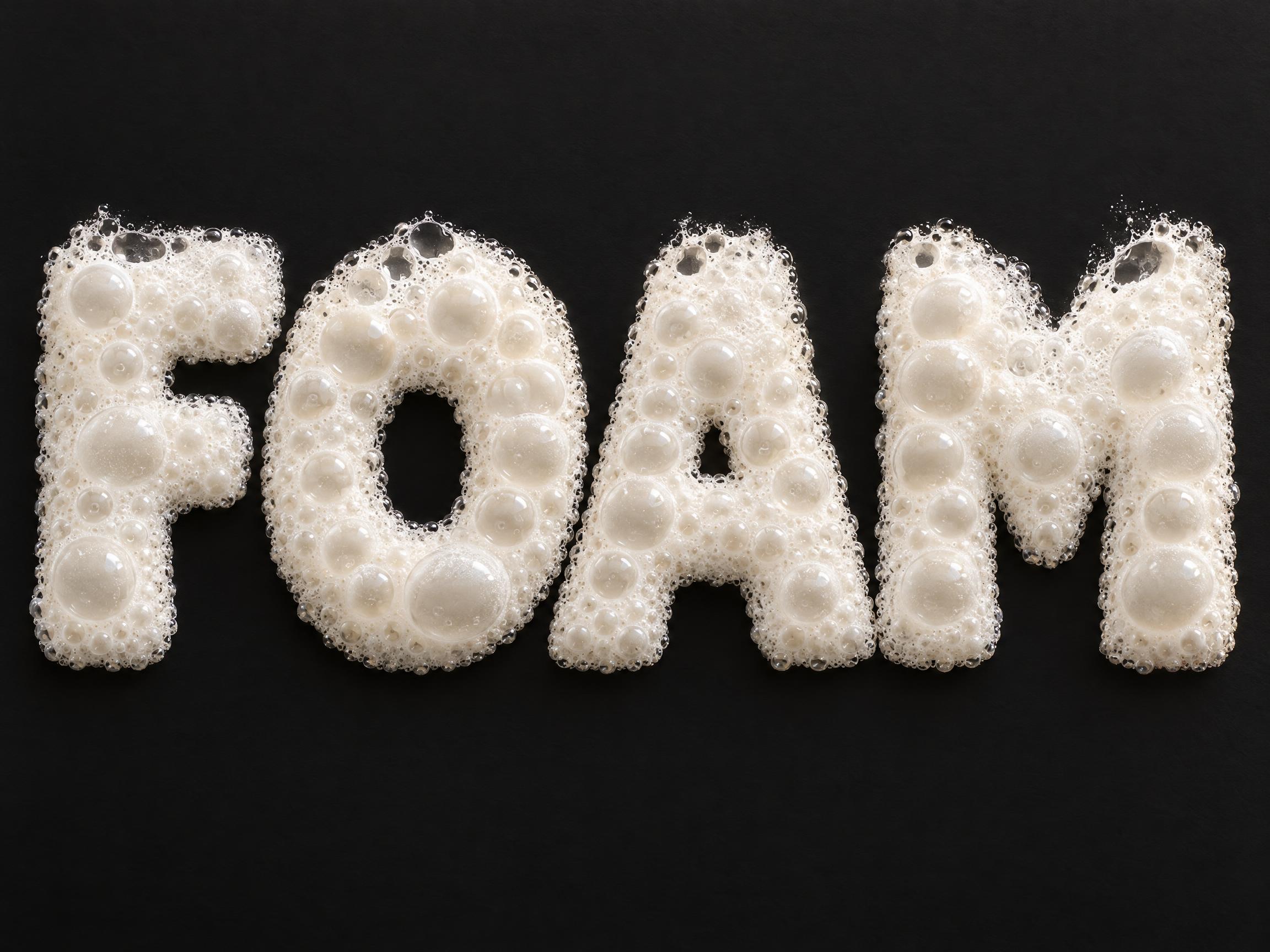 Liquid Foam — AI font style