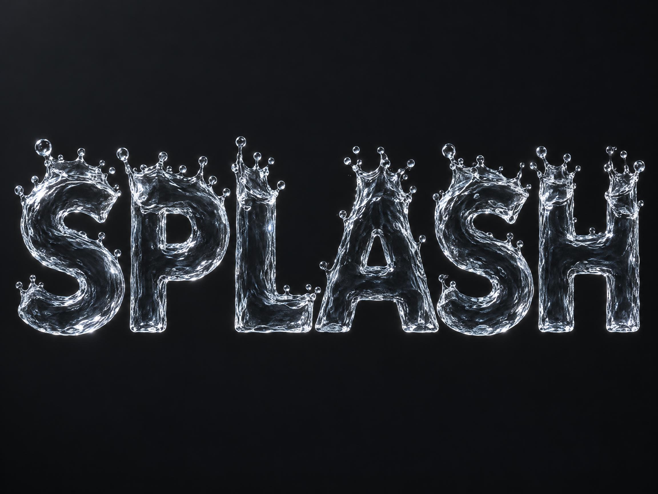 Liquid Splash — AI font style
