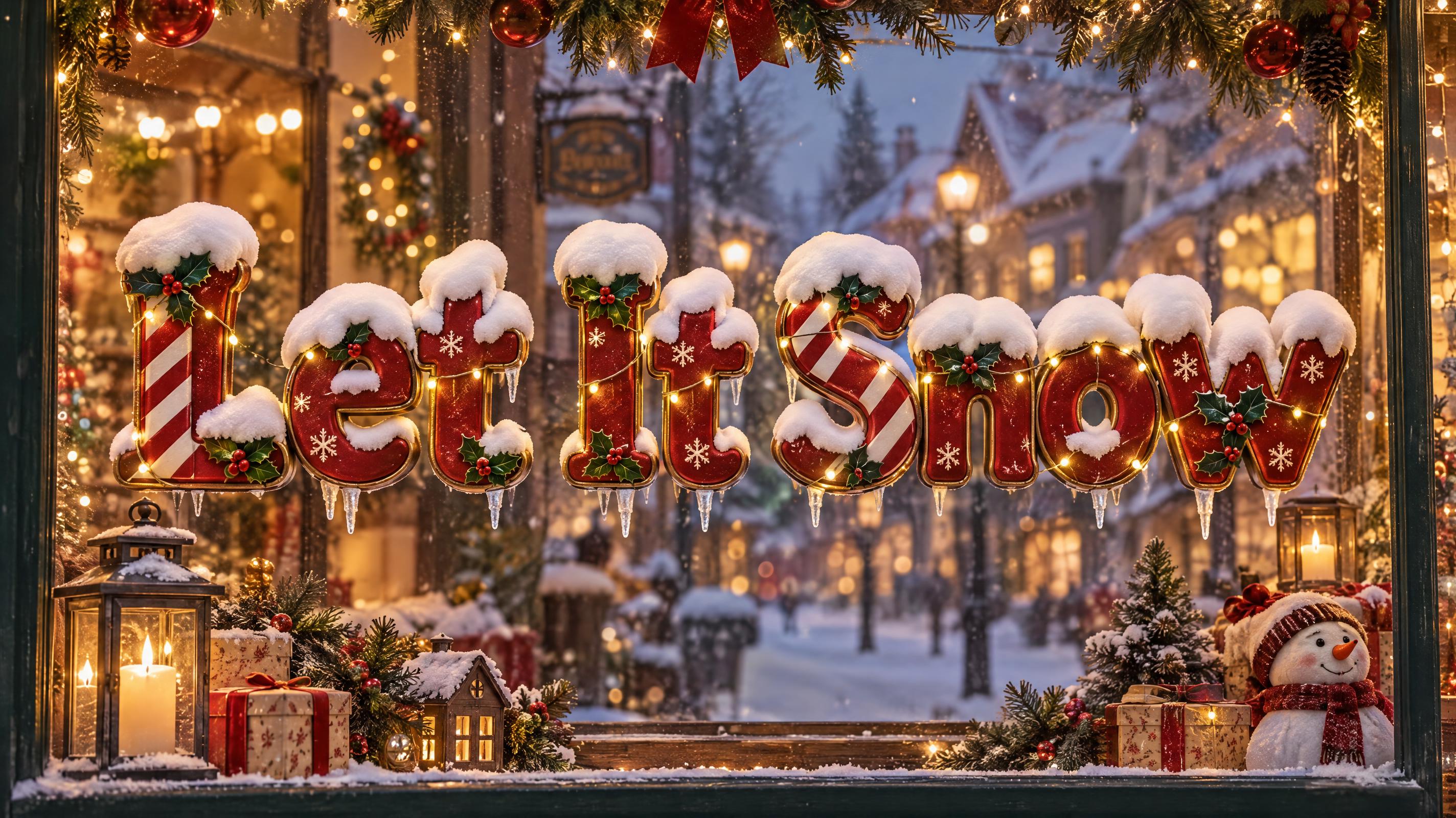 "Let It Snow" — Christmas | AI Text Effect Generator