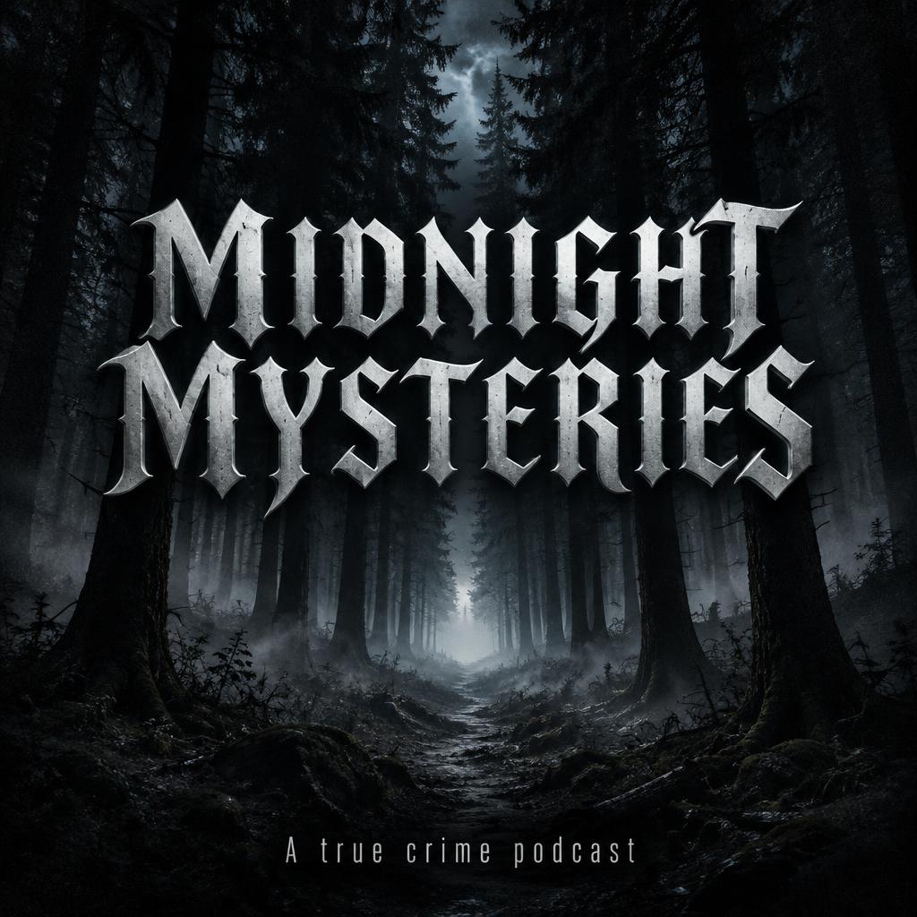 "Midnight Mysteries
A true crime podcast" — Fogbound Noir | AI Text Effect Generator