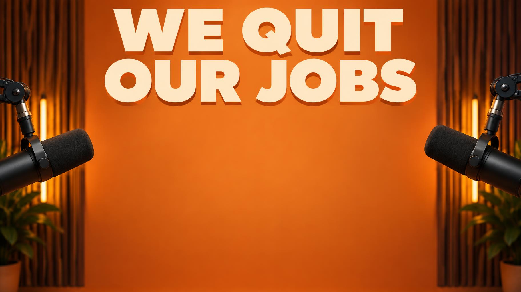 "WE QUIT OUR JOBS" — Warm Studio Pop | AI Text Effect Generator