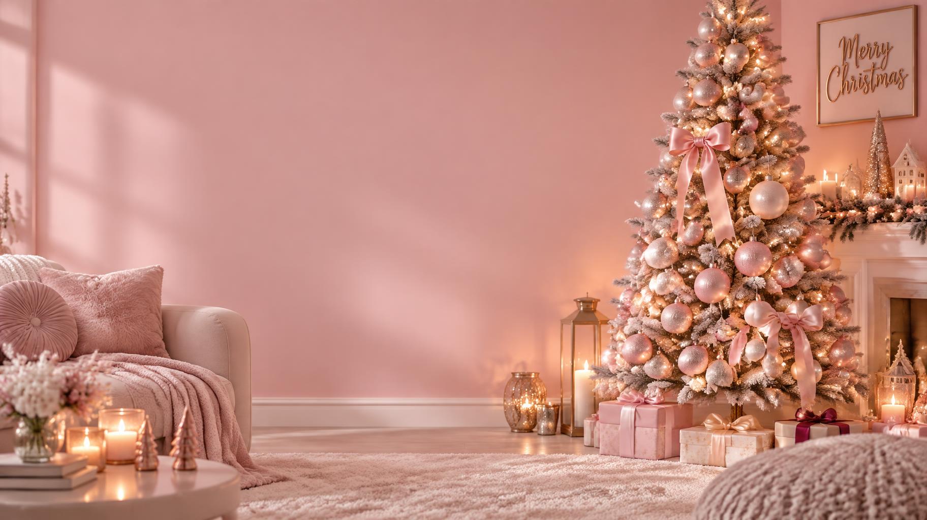 "Merry Christmas" — Pink Christmas | AI Text Effect Generator