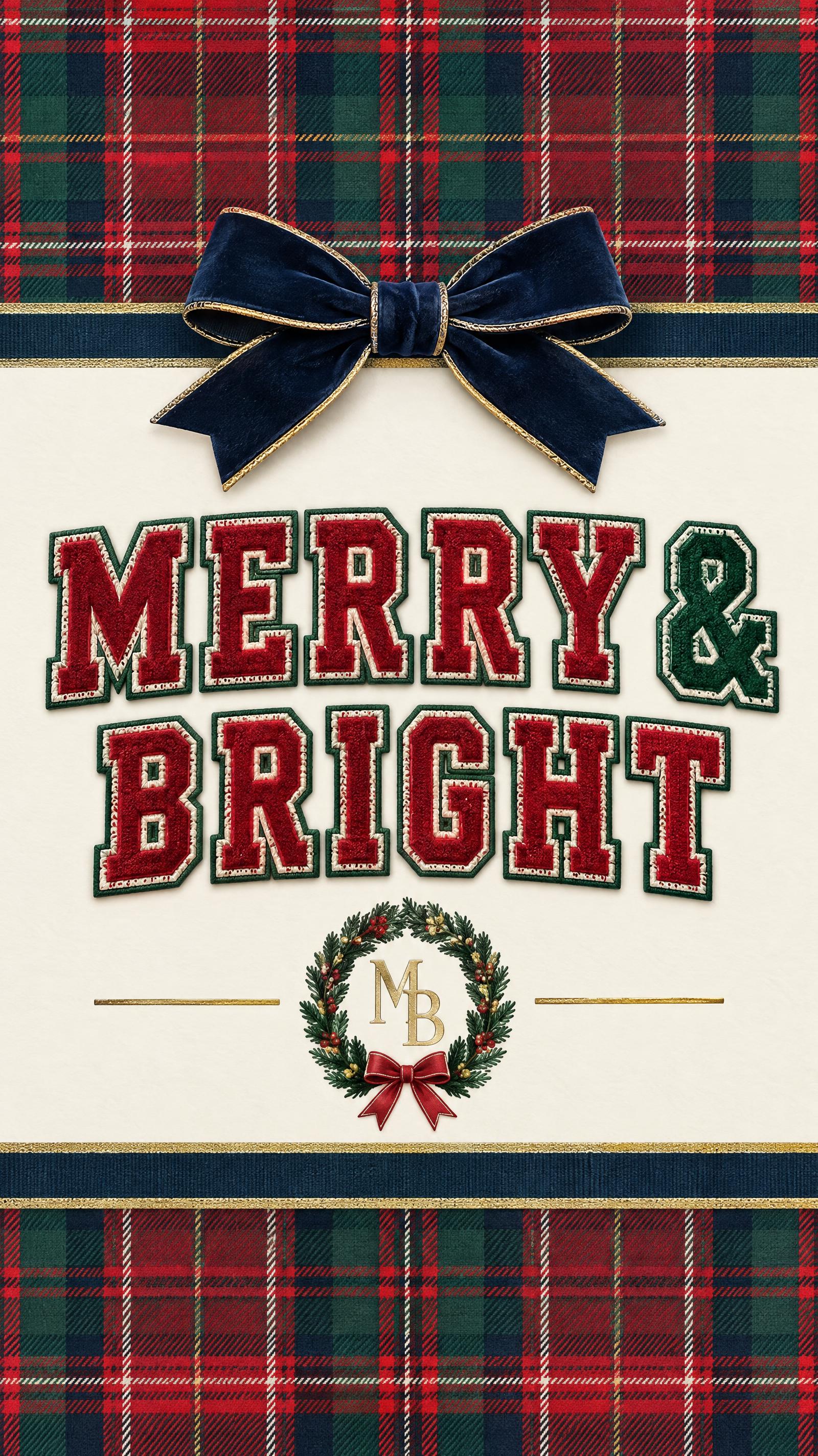 "Merry & Bright" —  | AI Text Effect Generator