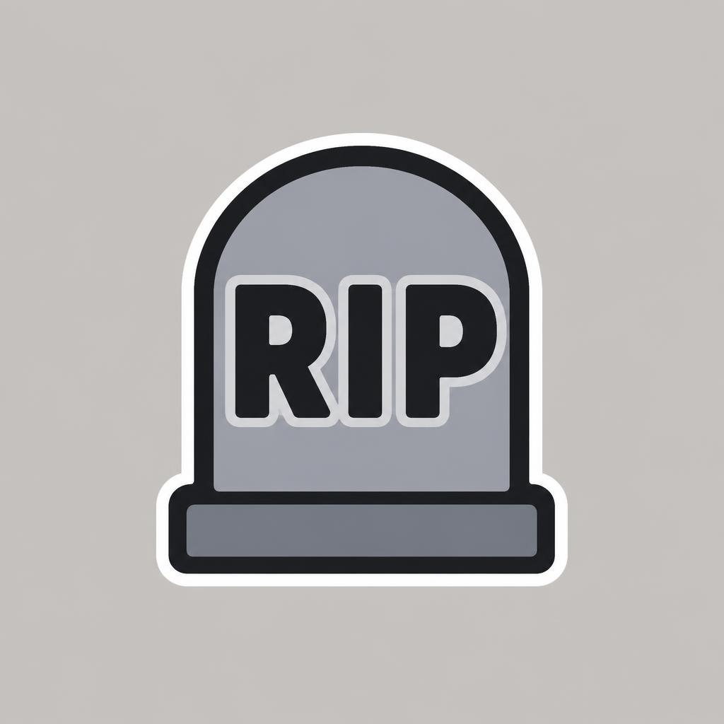 "RIP" — Bold Sticker Cartoon | AI Text Effect Generator