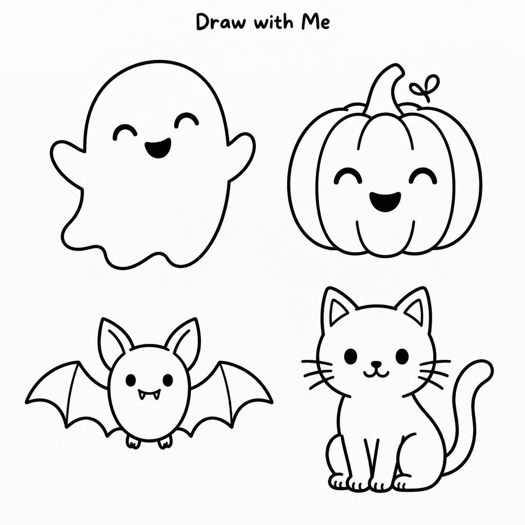 "Draw with Me" — Cute Halloween | AI Text Effect Generator
