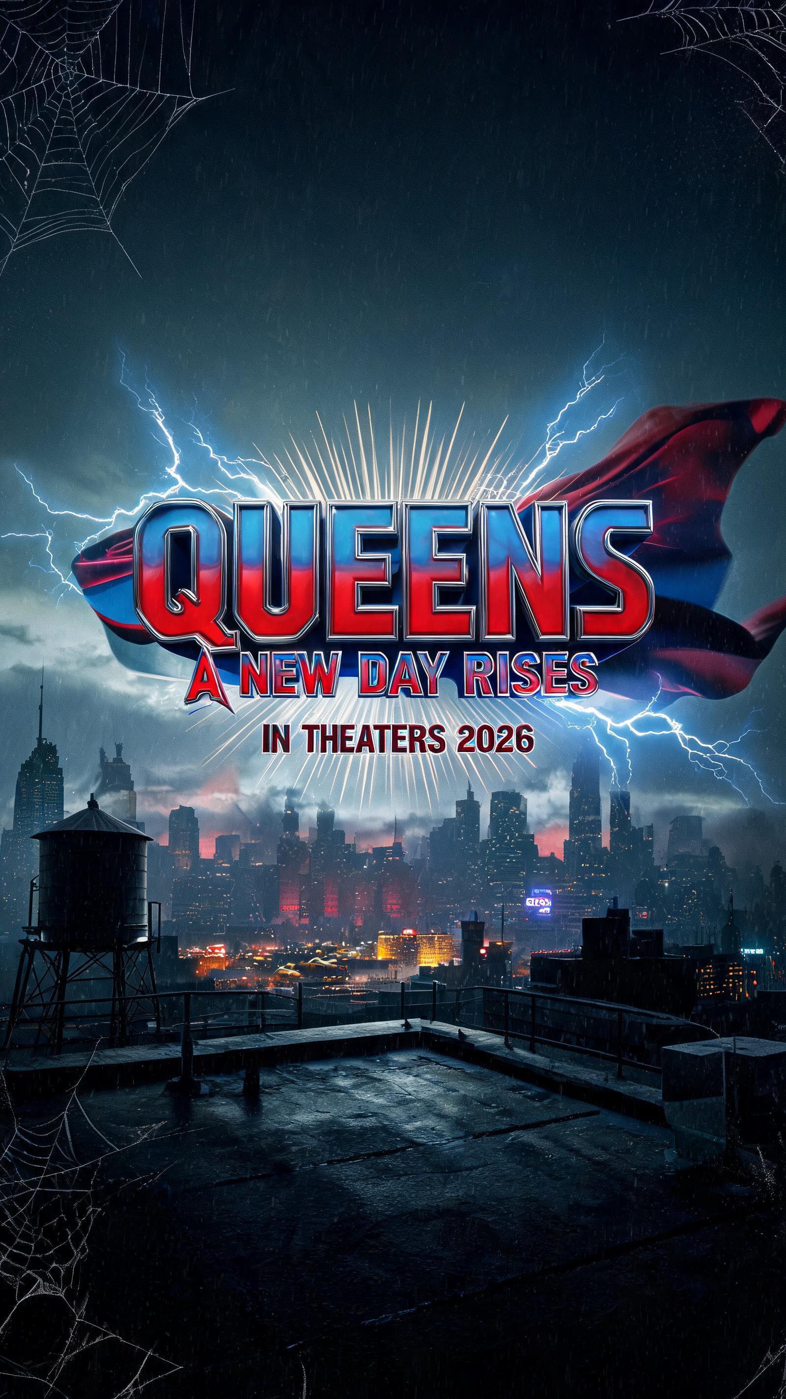 "QUEENS
A NEW DAY RISES
IN THEATERS 2026" — Spider Hero | AI Text Effect Generator
