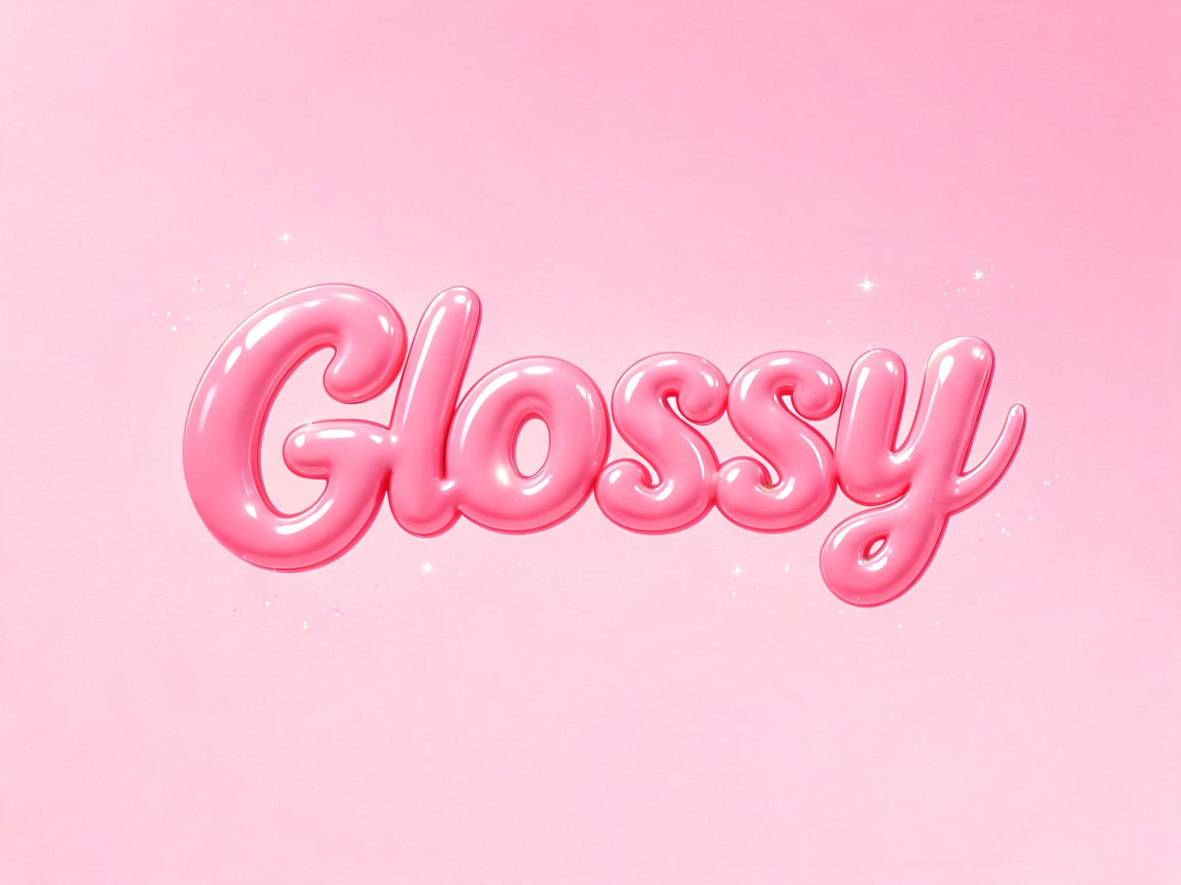 "Glossy" —  | AI Text Effect Generator