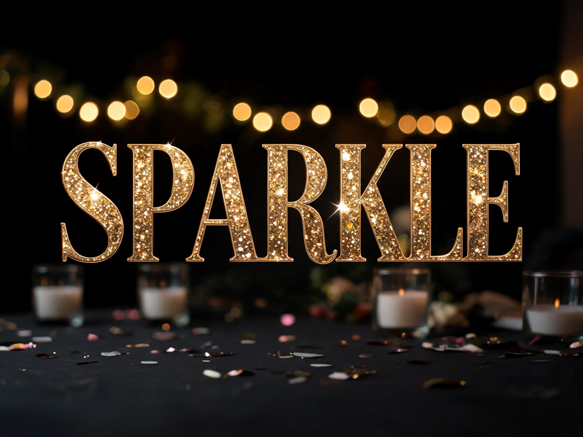 Gold Glitter — AI font style