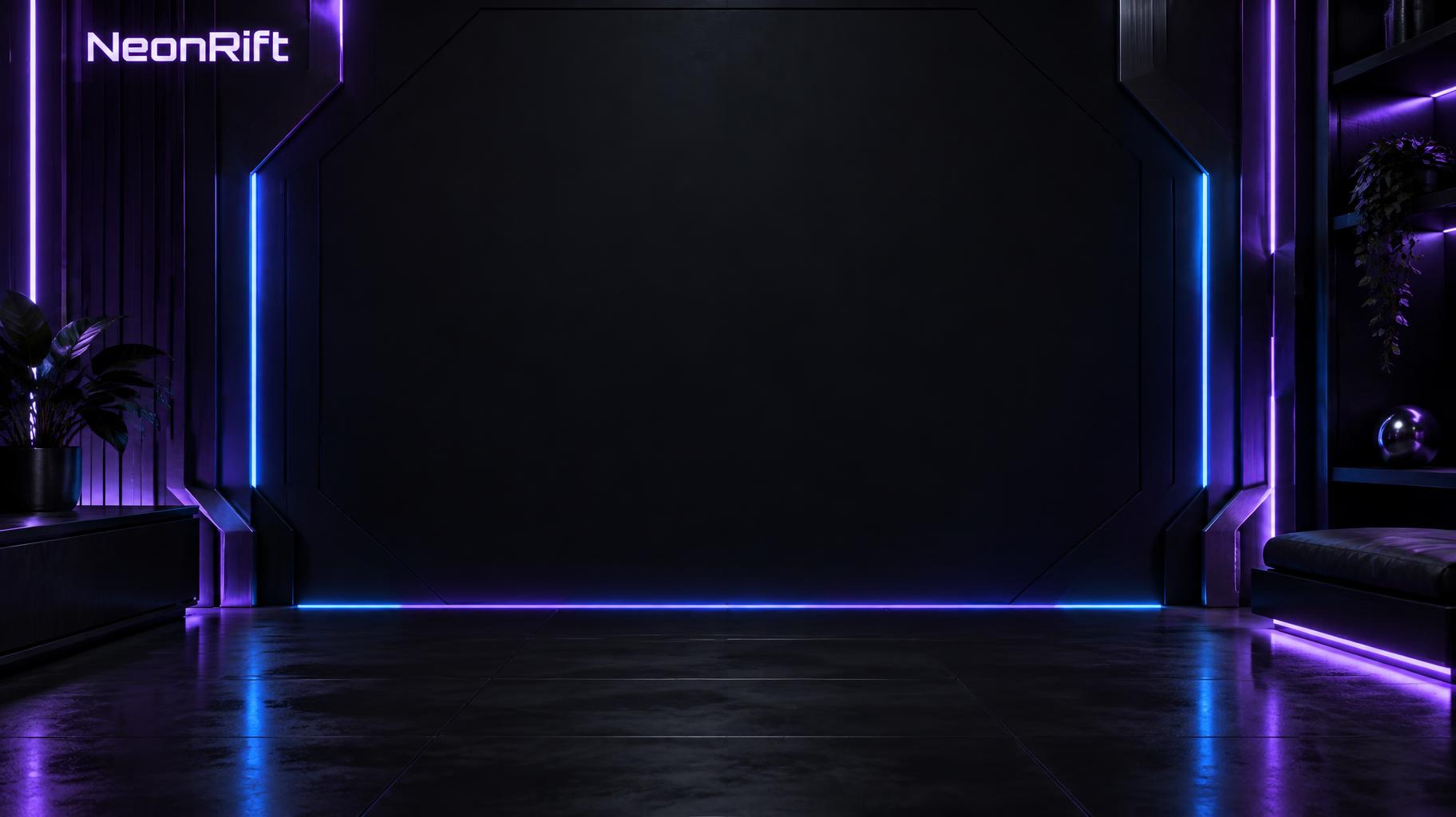 "NeonRift" — Quiet Neon Architecture | AI Text Effect Generator