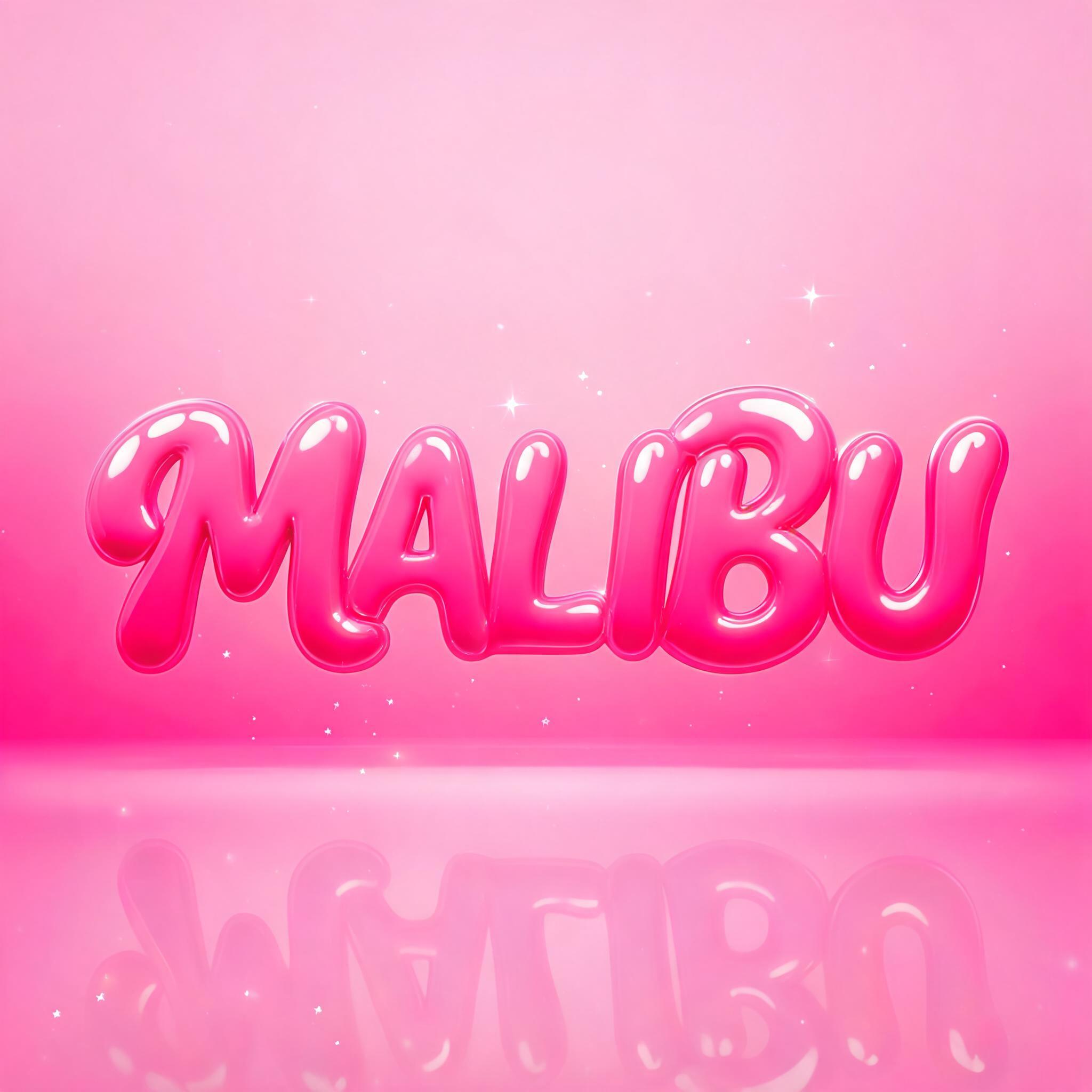 "MALIBU" — Barbie | AI Text Effect Generator