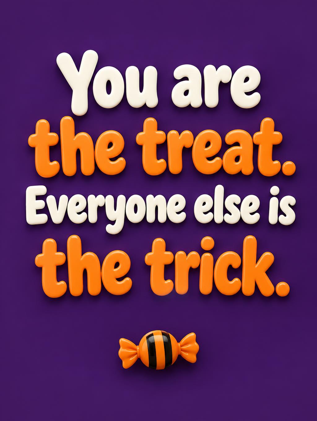 "You are the treat. Everyone else is the trick." — Candy Enamel | AI Text Effect Generator