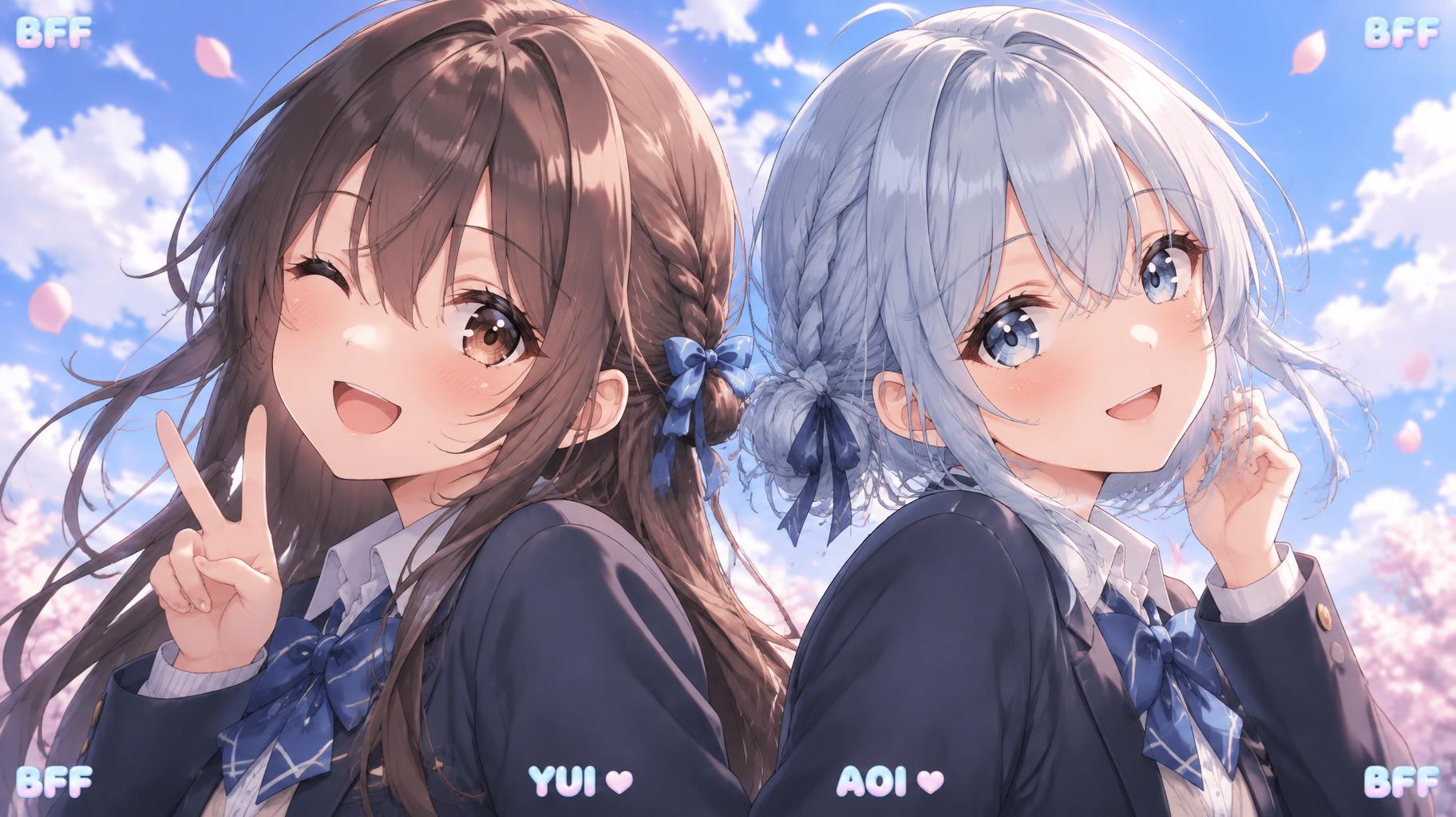 "BFF
BFF
YUI
AOI
BFF
BFF" — Anime Character | AI Text Effect Generator