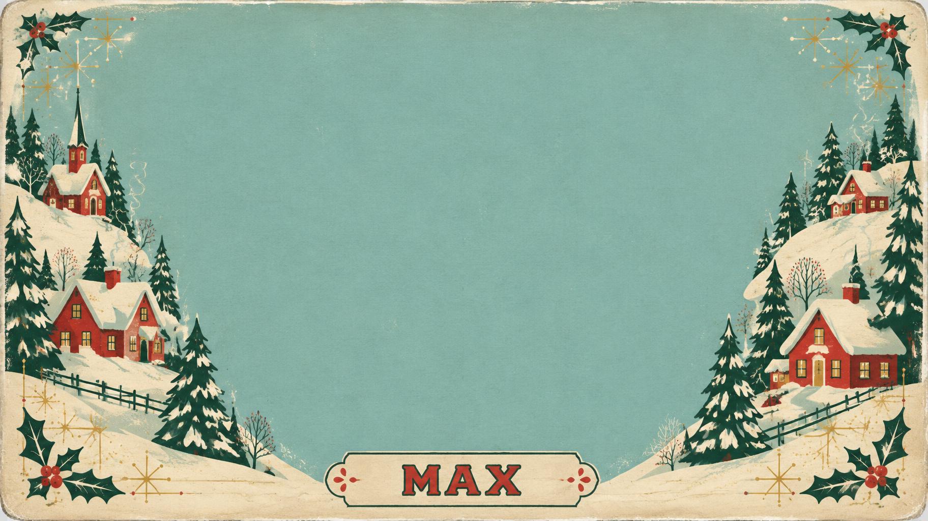 "MAX" — Vintage Christmas | AI Text Effect Generator