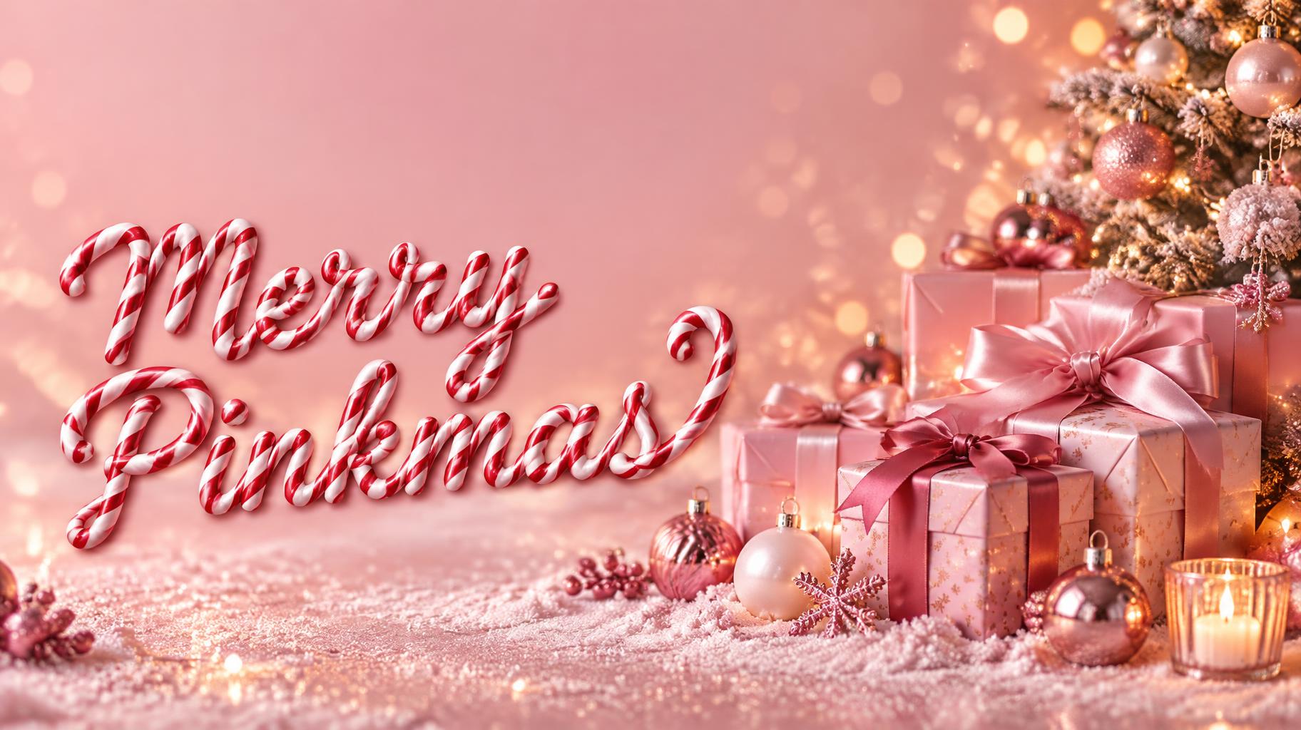 "Merry Pinkmas" — Pink Christmas | AI Text Effect Generator