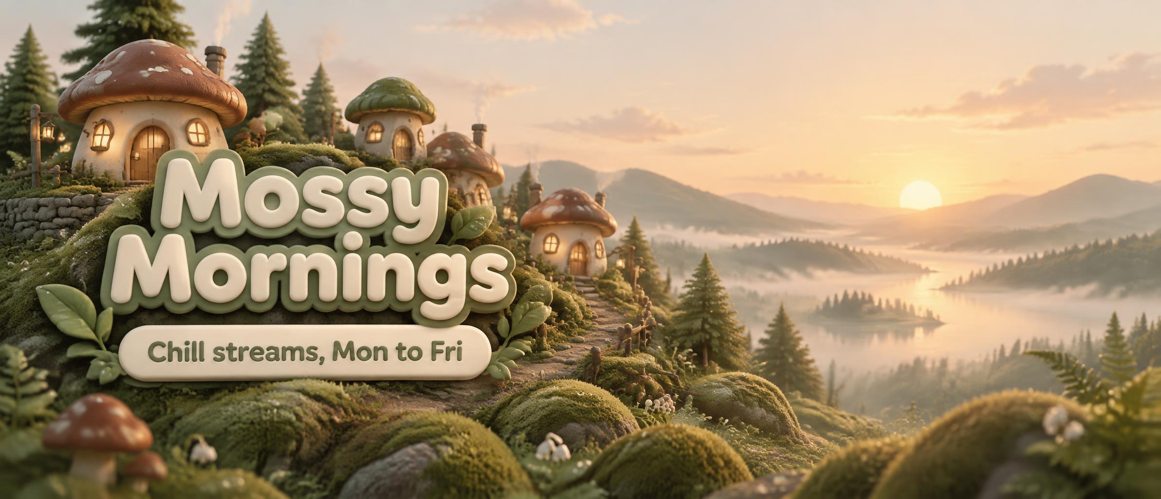 "Mossy Mornings
Chill streams, Mon to Fri" — Mossy Dawn | AI Text Effect Generator