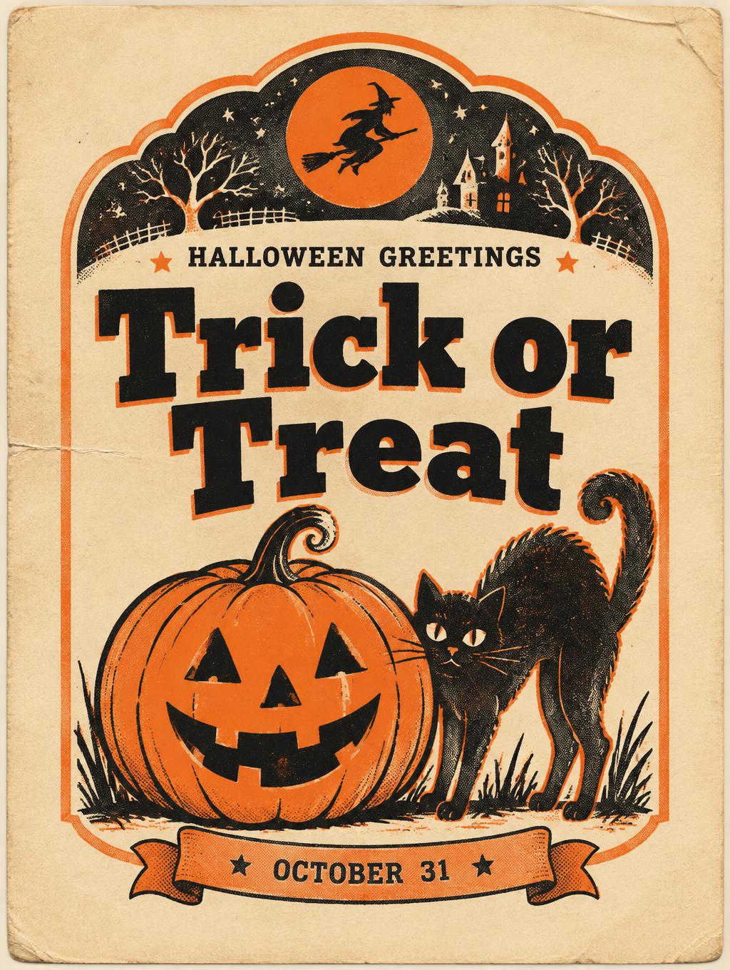 Trick or Treat
HALLOWEEN GREETINGS
OCTOBER 31