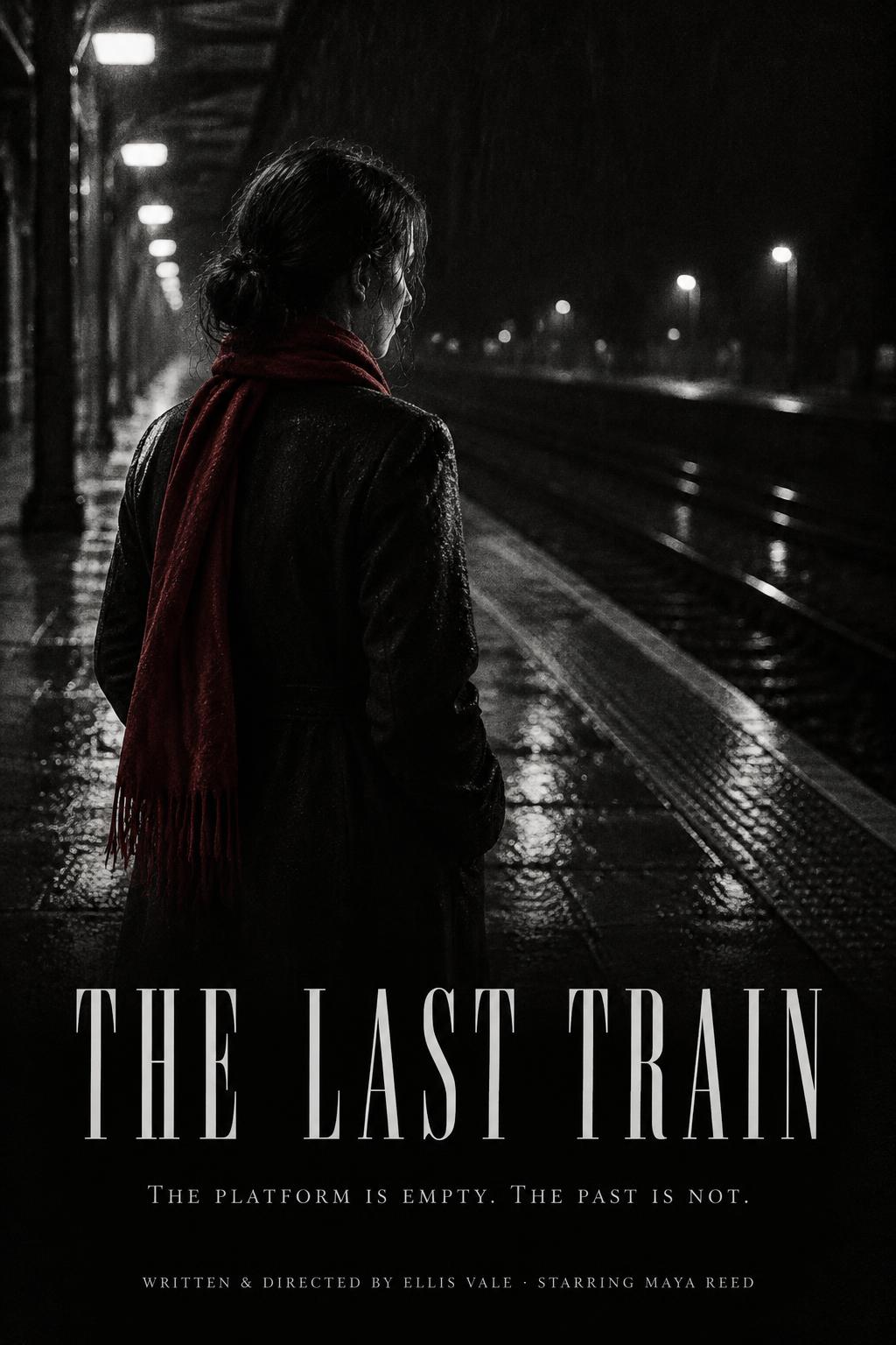 THE LAST TRAIN
The platform is empty. The past is not.
WRITTEN & DIRECTED BY ELLIS VALE · STARRING MAYA REED