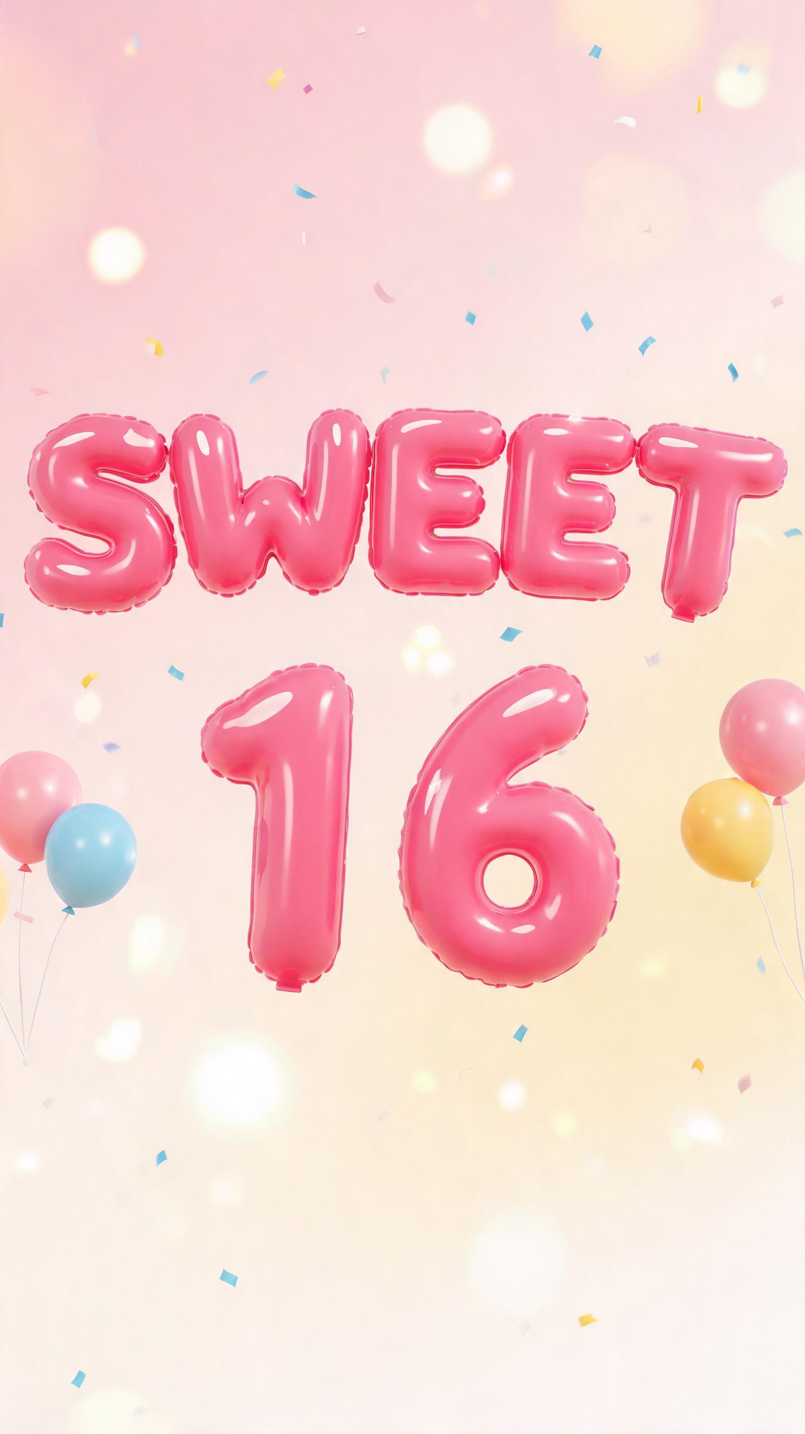 "SWEET 16" — Birthday | AI Text Effect Generator