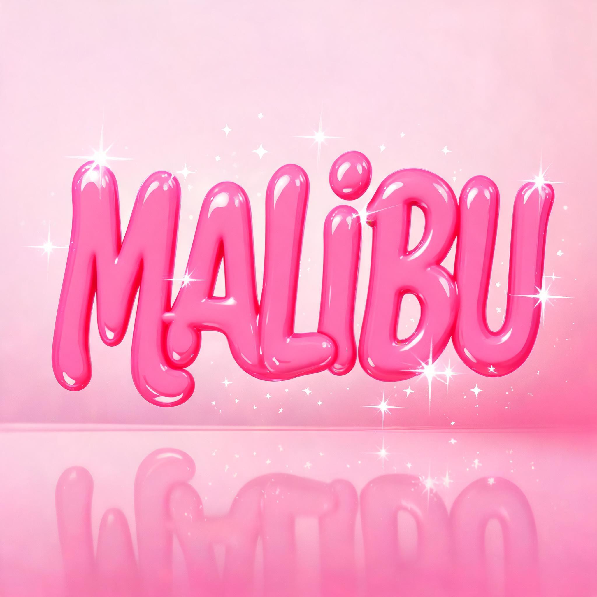 "MALIBU" — Barbie | AI Text Effect Generator