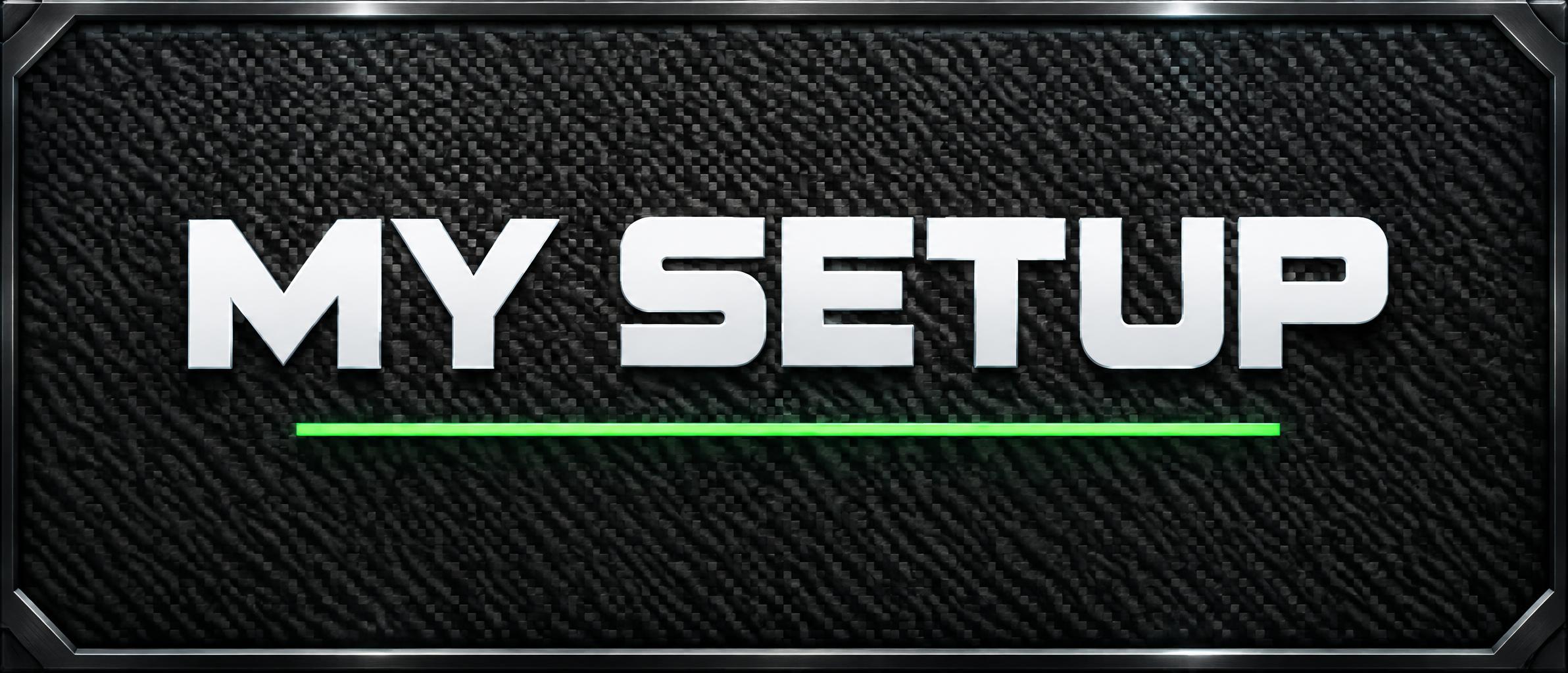 "MY SETUP" — Carbon Tech Plate | AI Text Effect Generator