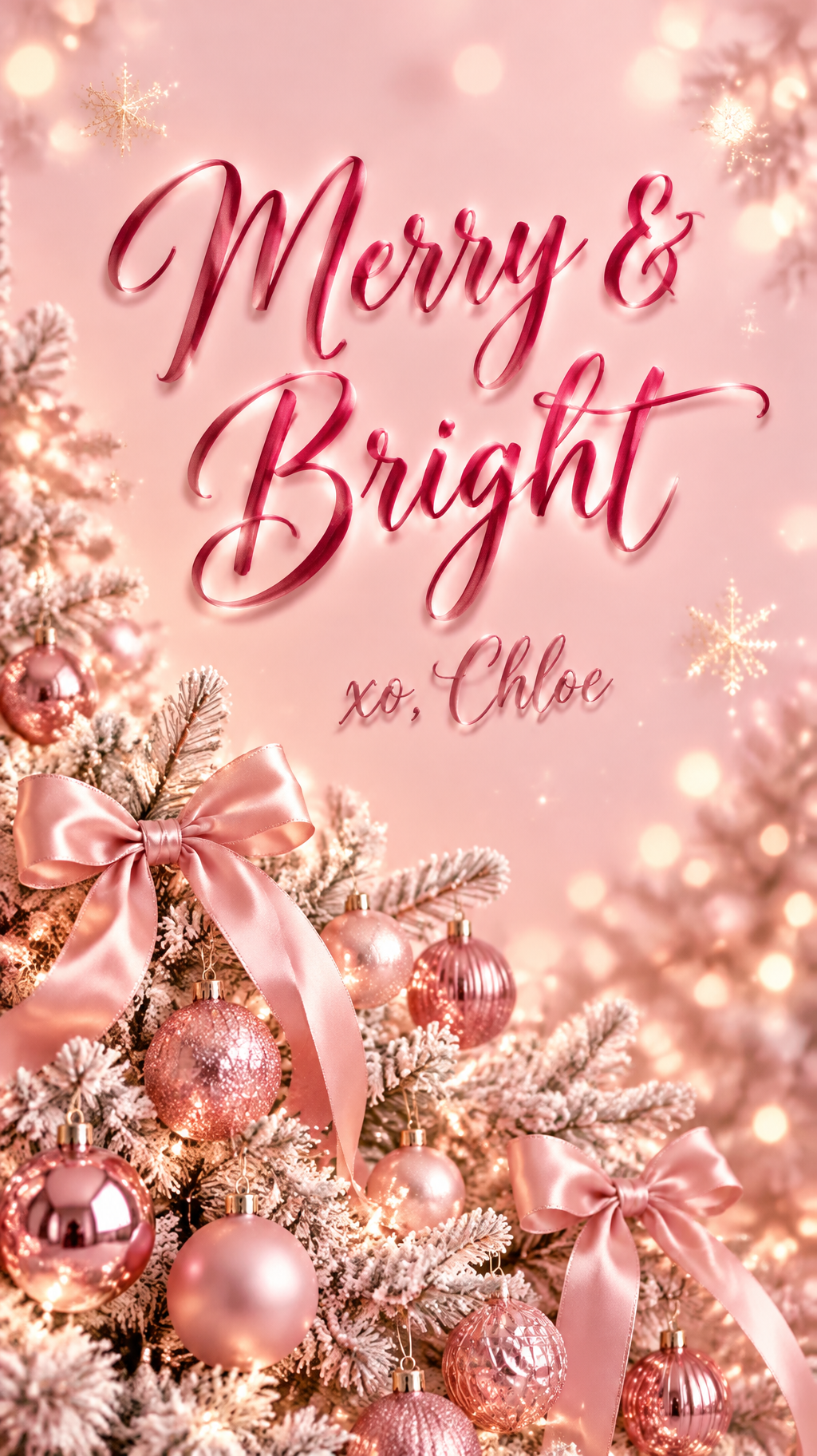 Merry & Bright
xo, Chloe — Navidad rosa