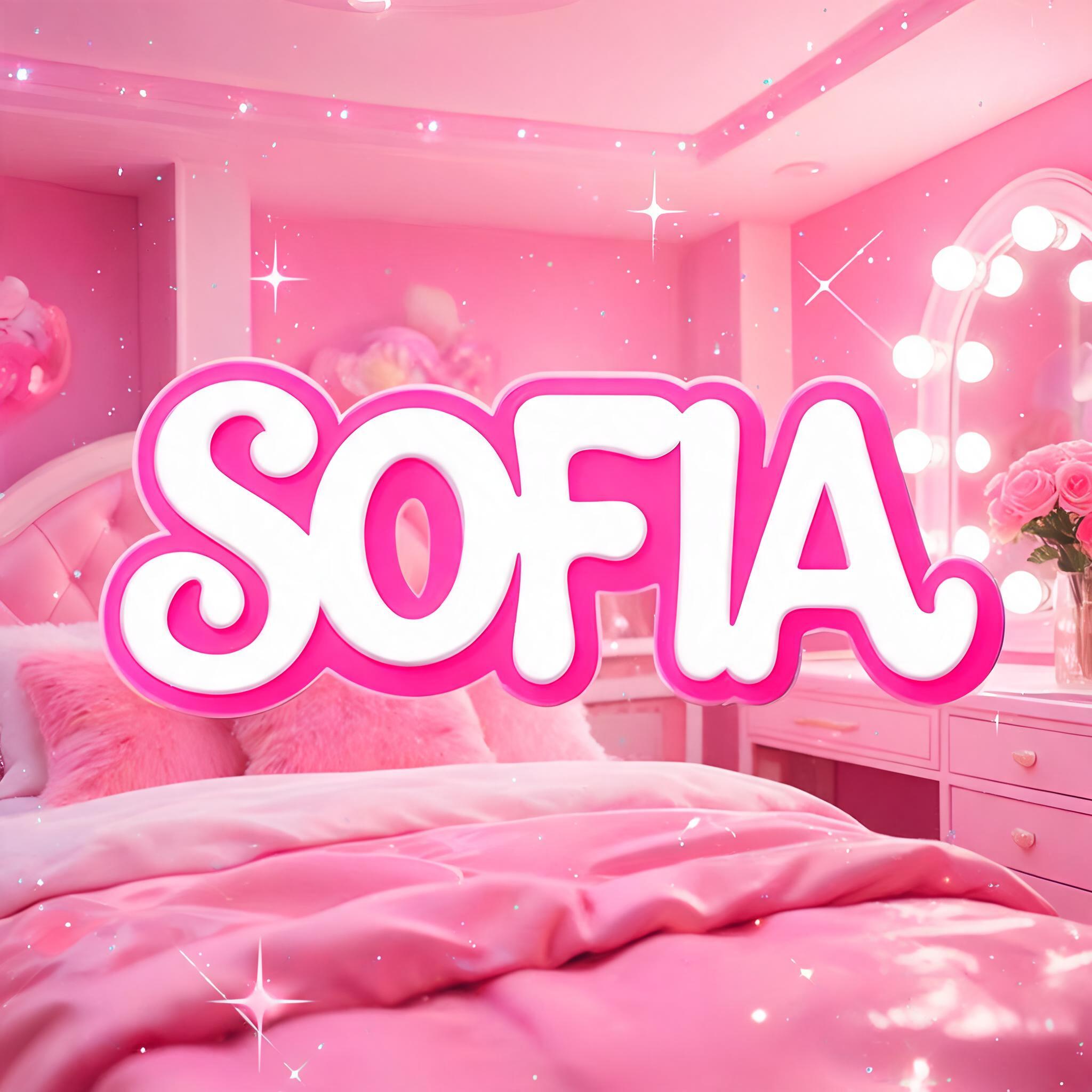 "SOFIA" — Barbie | AI Text Effect Generator