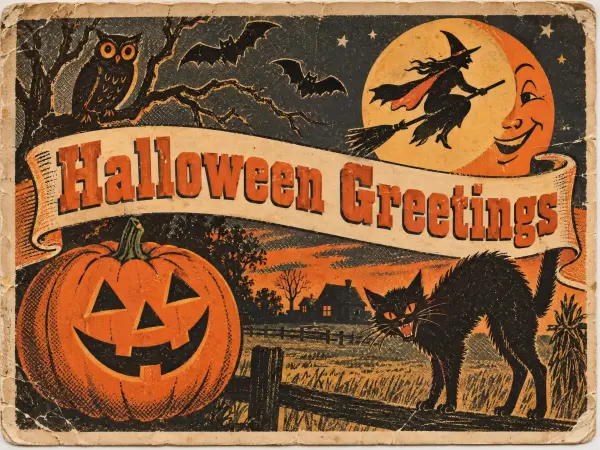 Vista previa del estilo de efecto de texto Halloween vintage