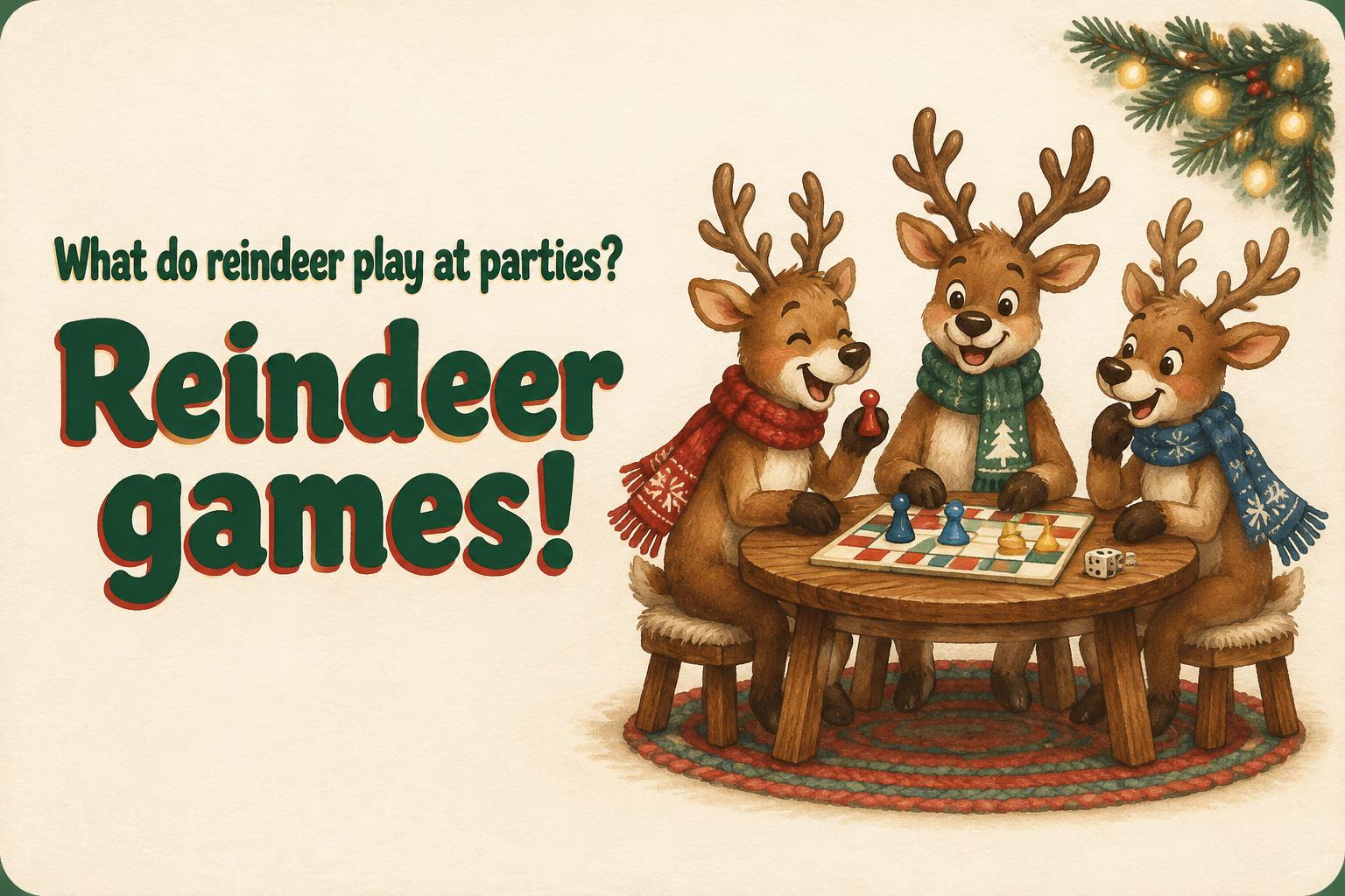 "What do reindeer play at parties?
Reindeer games!" — Cozy Gouache Christmas | AI Text Effect Generator