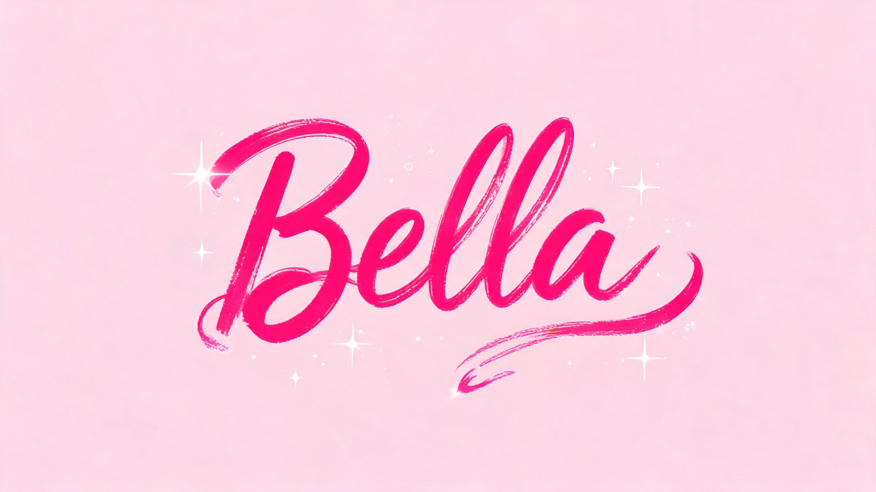 "Bella" — Barbie | AI Text Effect Generator