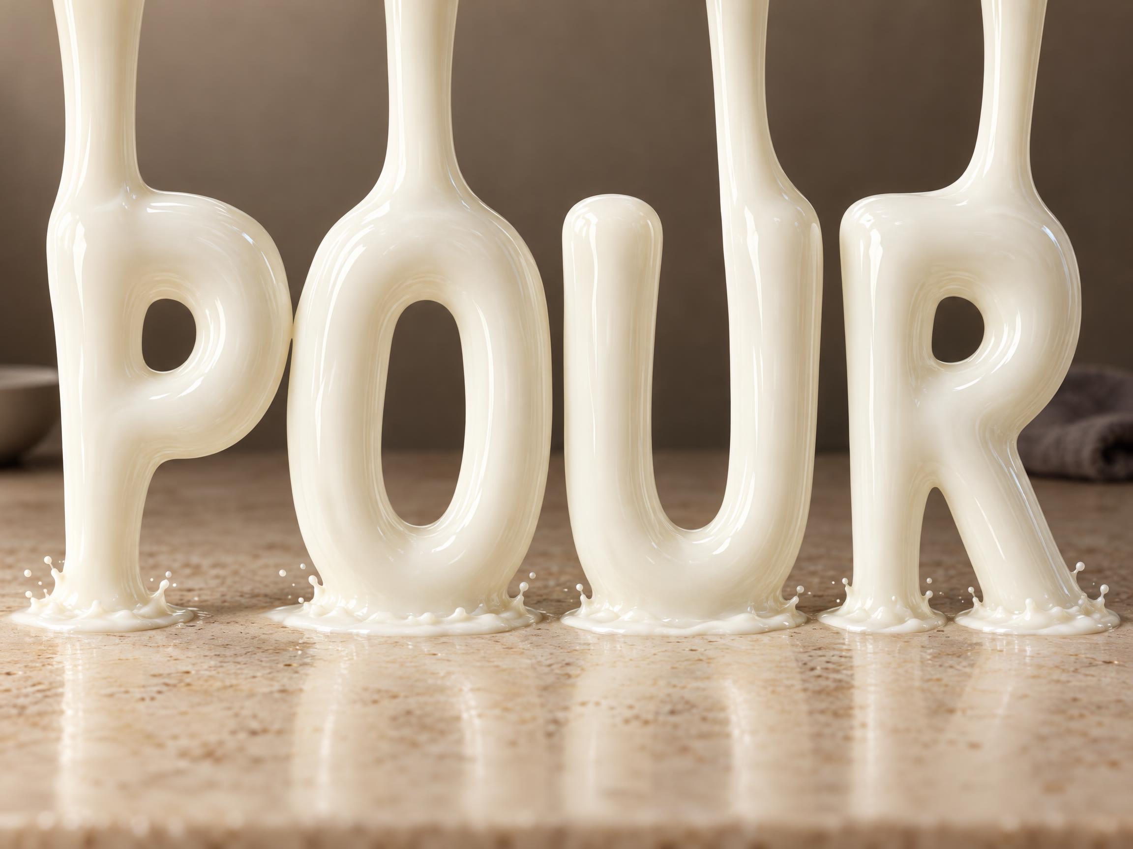 Liquid Pour — AI font style
