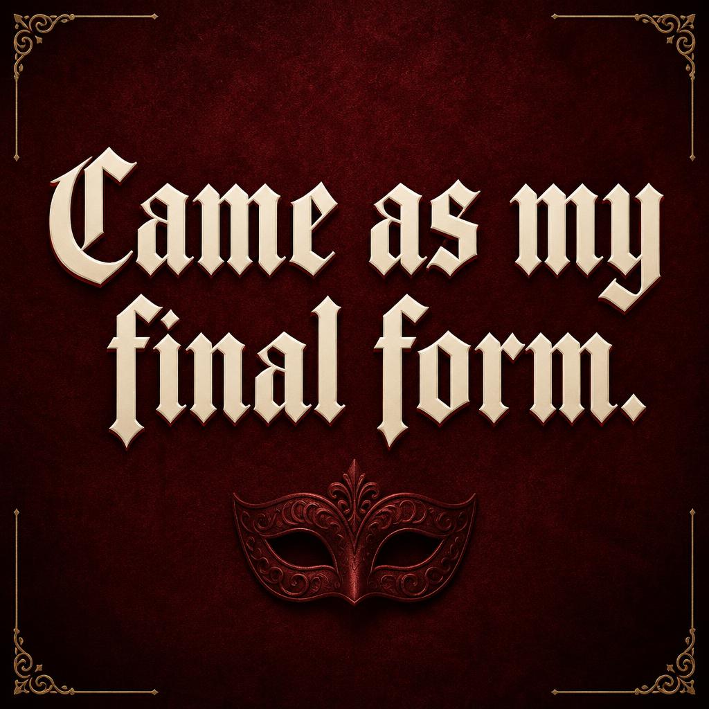 "Came as my final form." — Oxblood Relief | AI Text Effect Generator