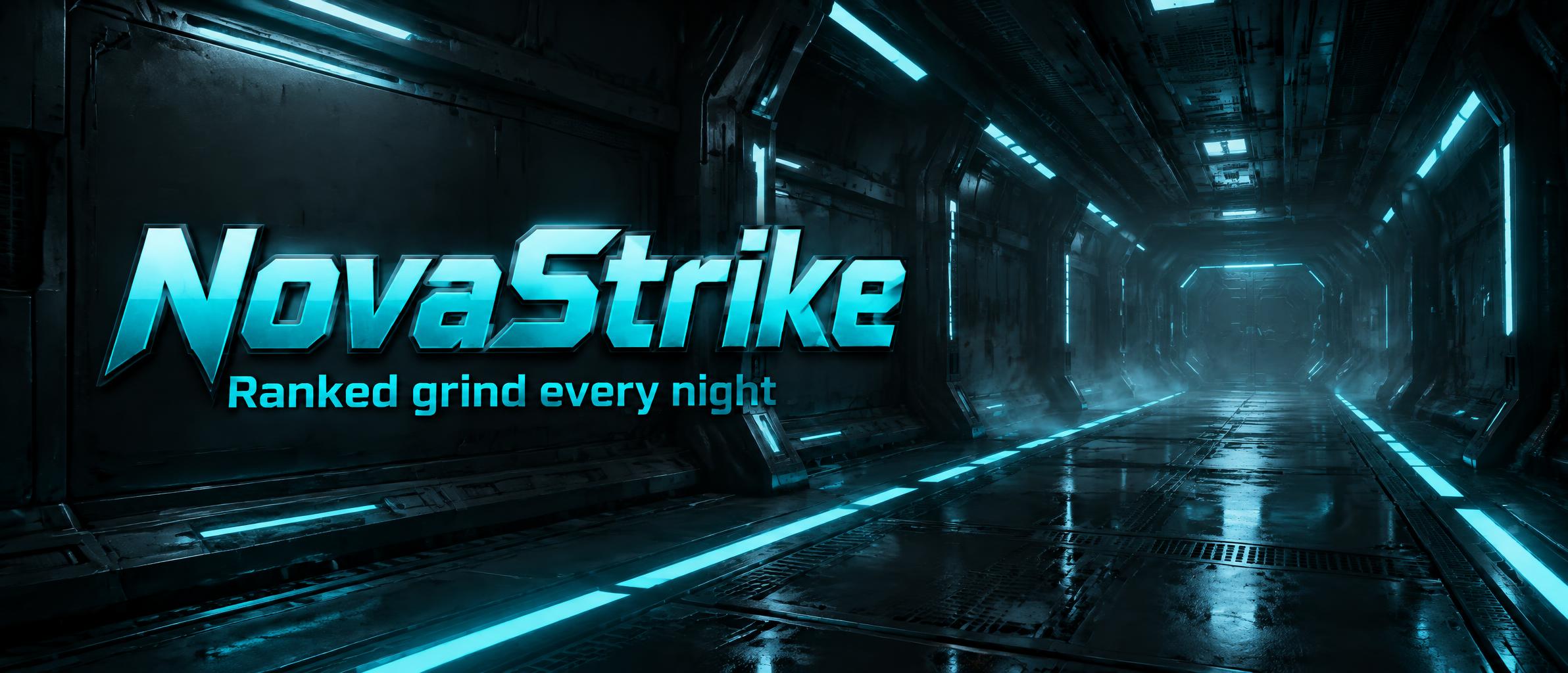 "NovaStrike
Ranked grind every night" — Cyan Corridor Tech | AI Text Effect Generator