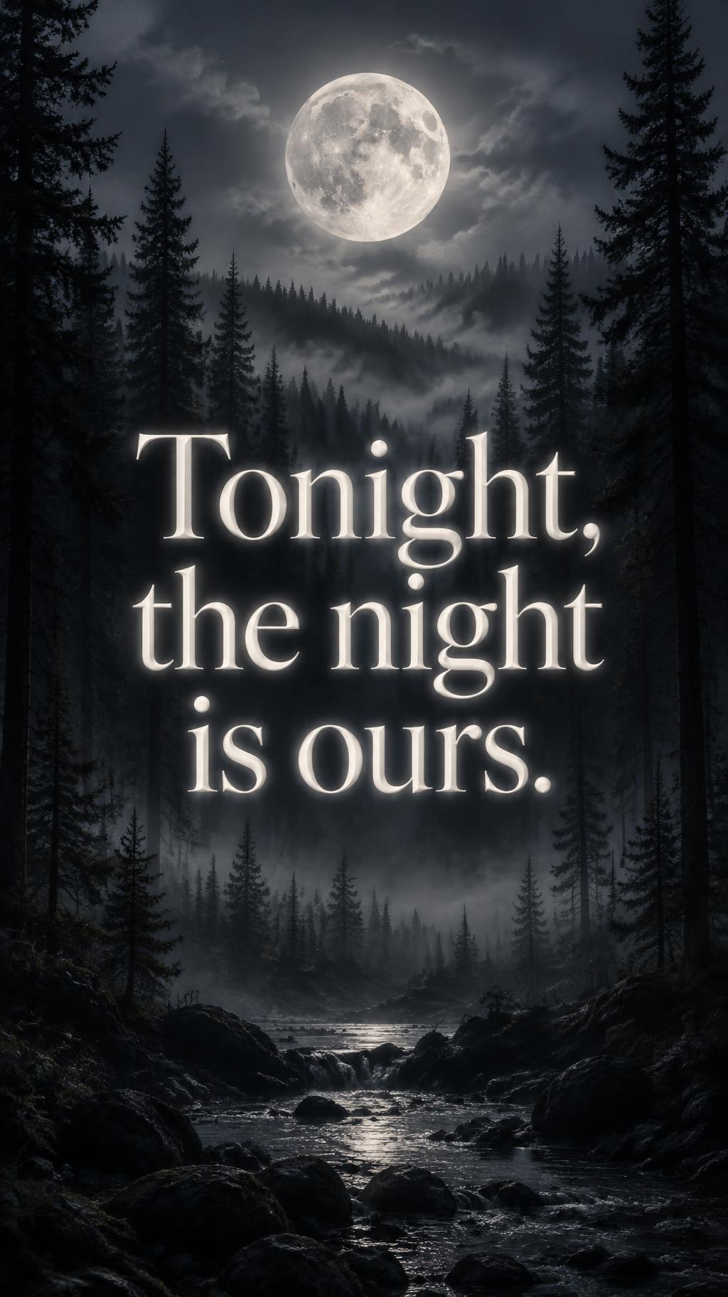 "Tonight, the night is ours." — Moonlit Gothic | AI Text Effect Generator