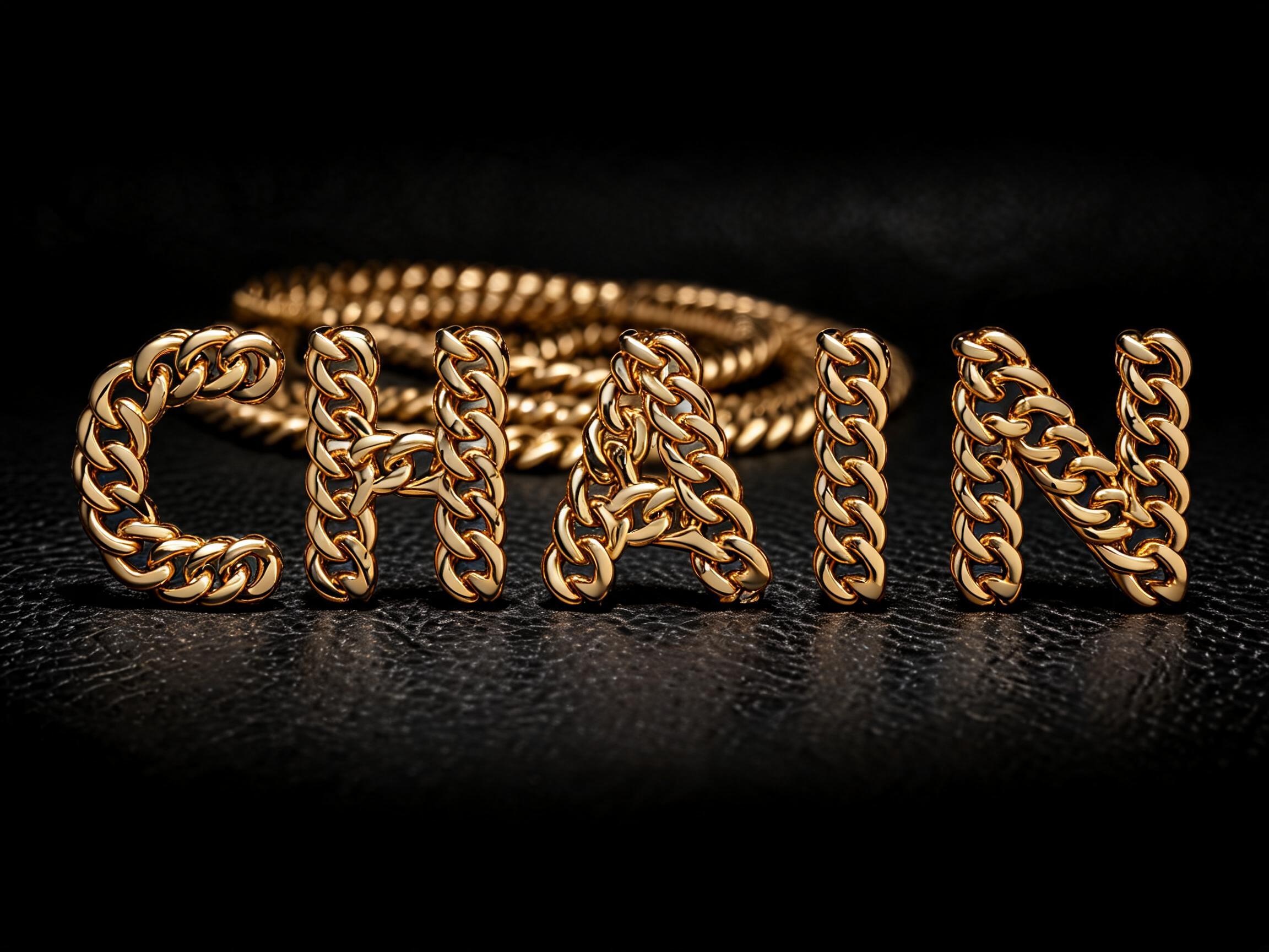 Gold Chain — AI font style
