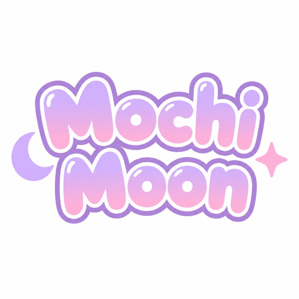 "Mochi Moon" — Pastel Vector Mark | AI Text Effect Generator
