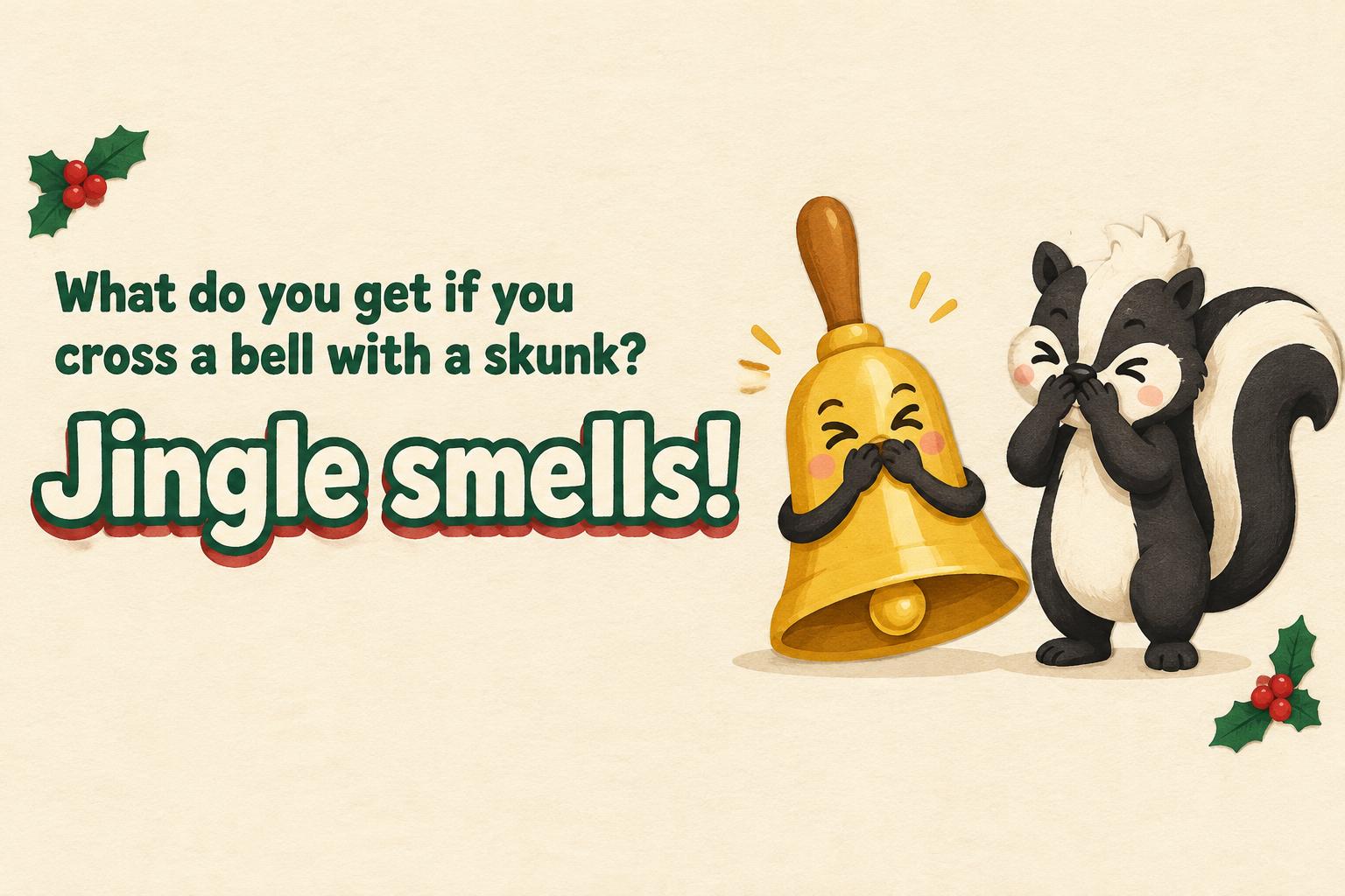 "What do you get if you cross a bell with a skunk?
Jingle smells!" — Cheerful Cut-Paper | AI Text Effect Generator