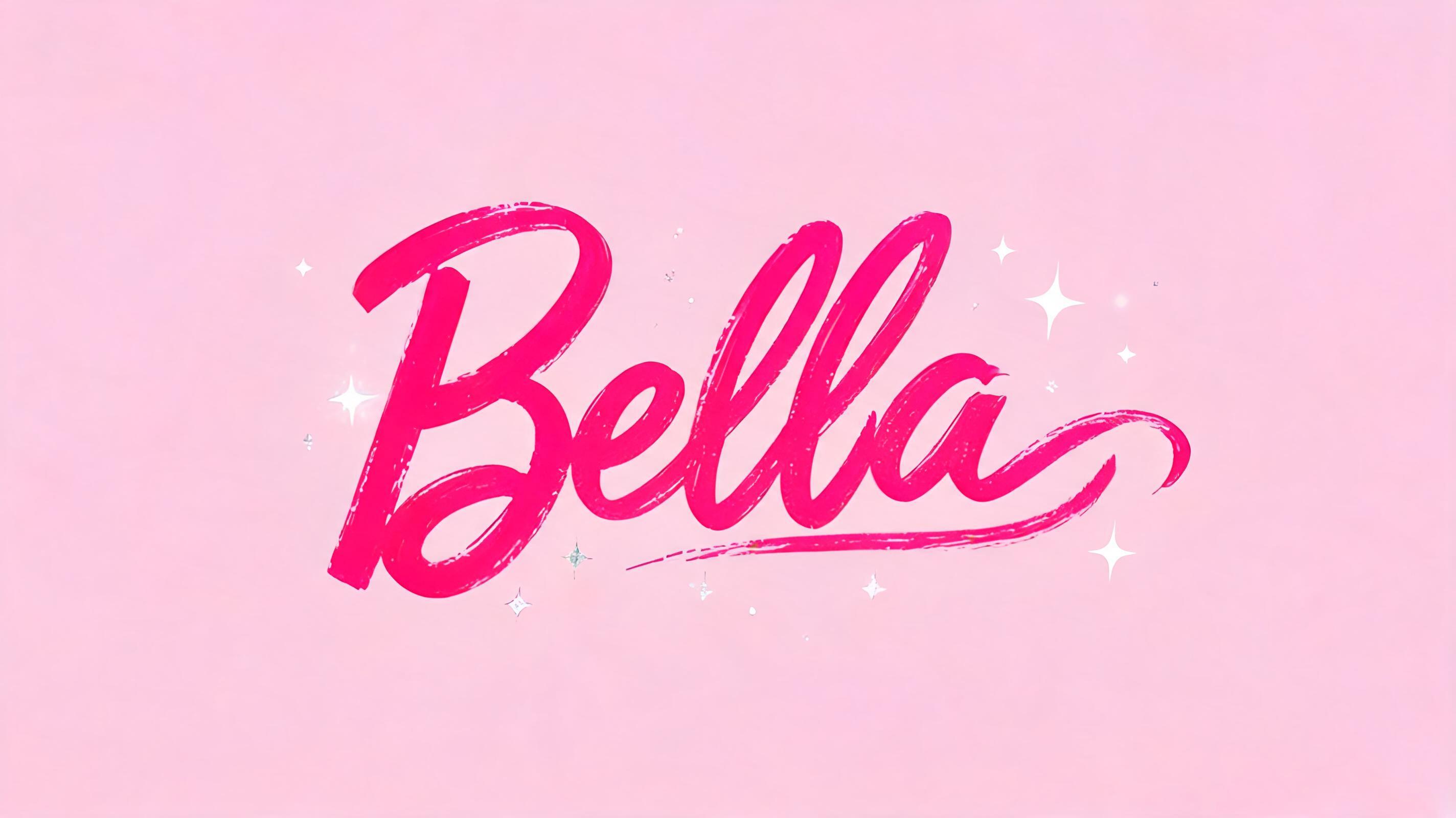 "Bella" — Barbie | AI Text Effect Generator
