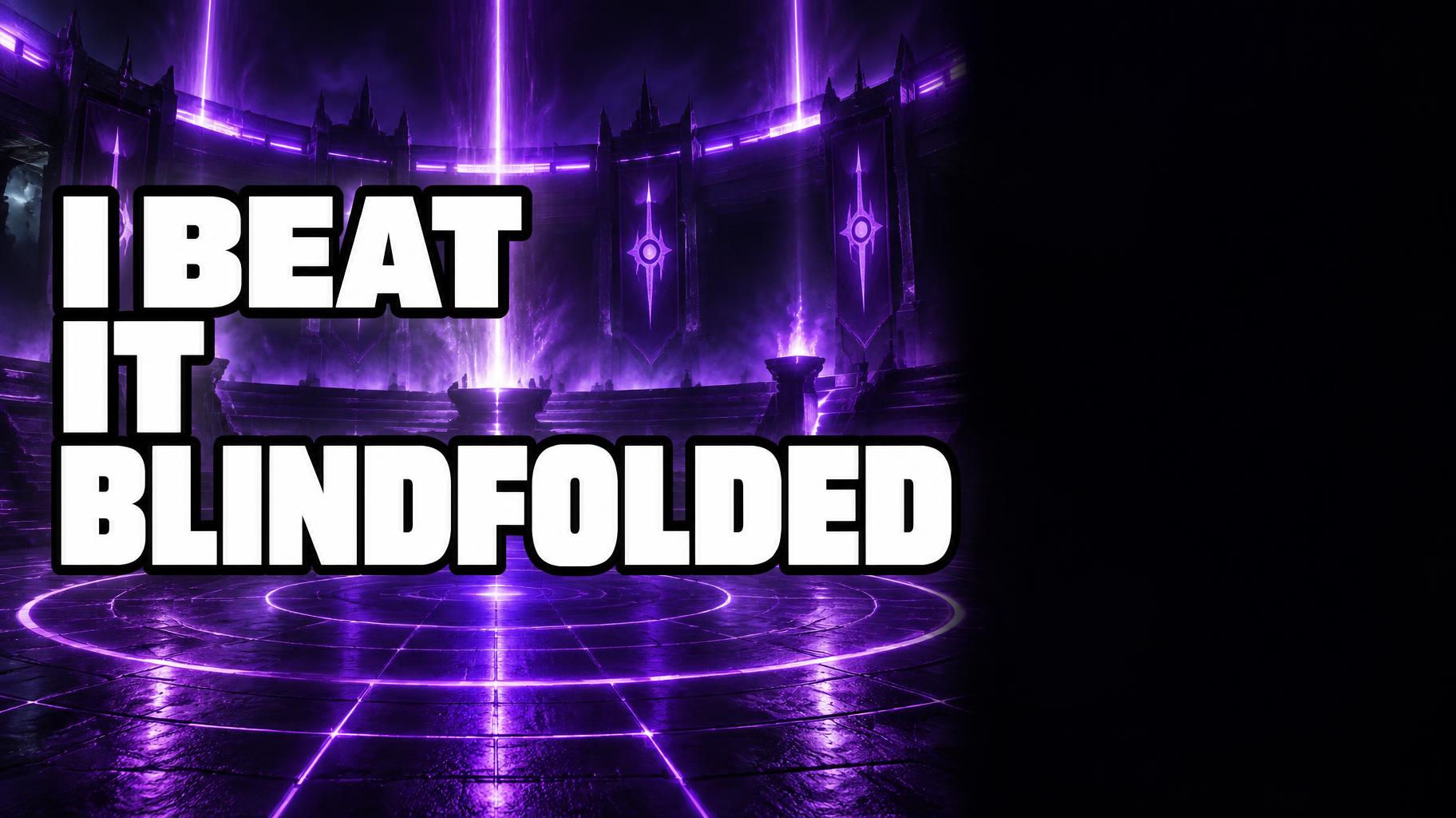 "I BEAT IT BLINDFOLDED" — Violet Arena Gaming | AI Text Effect Generator