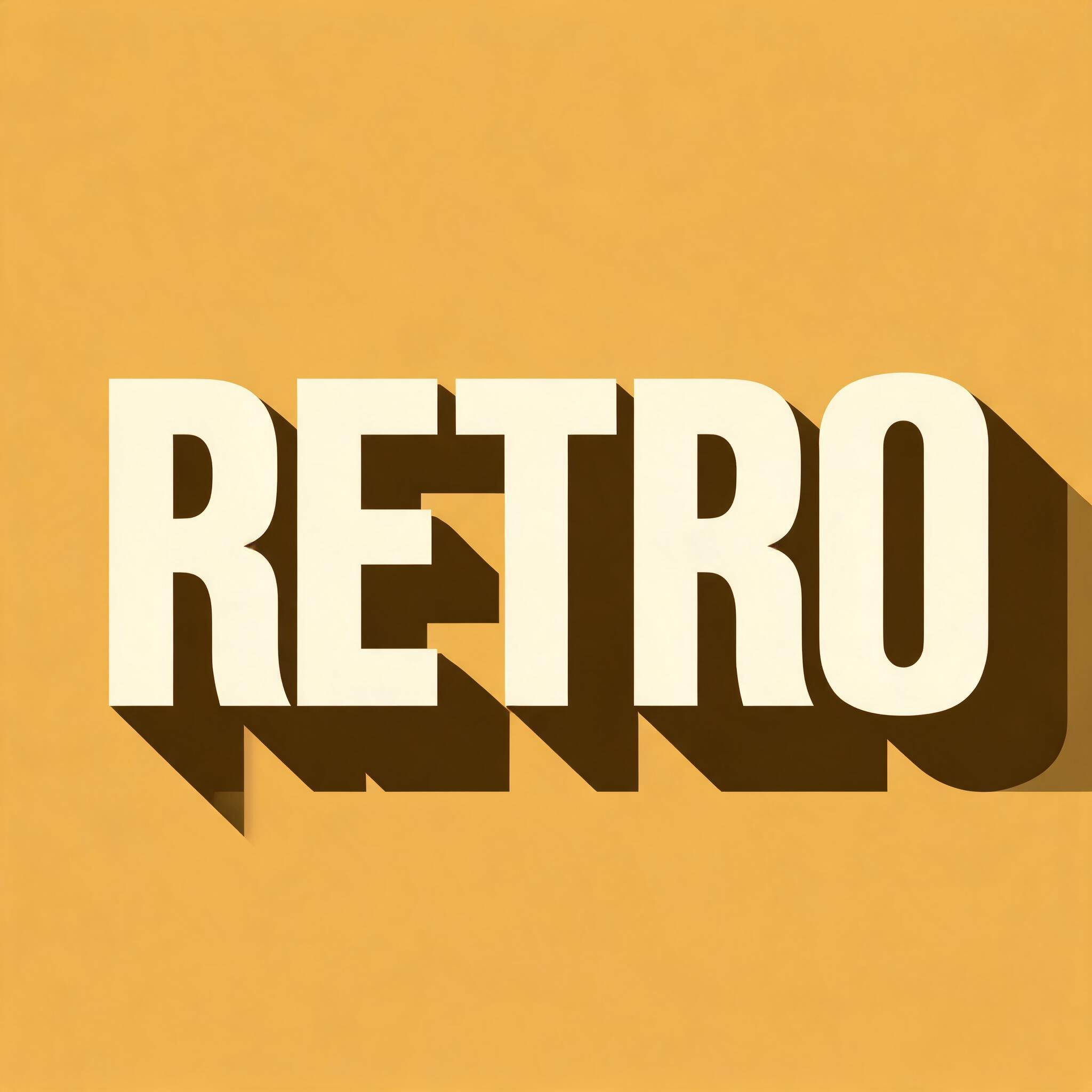 "RETRO" — Kagemoji text effect