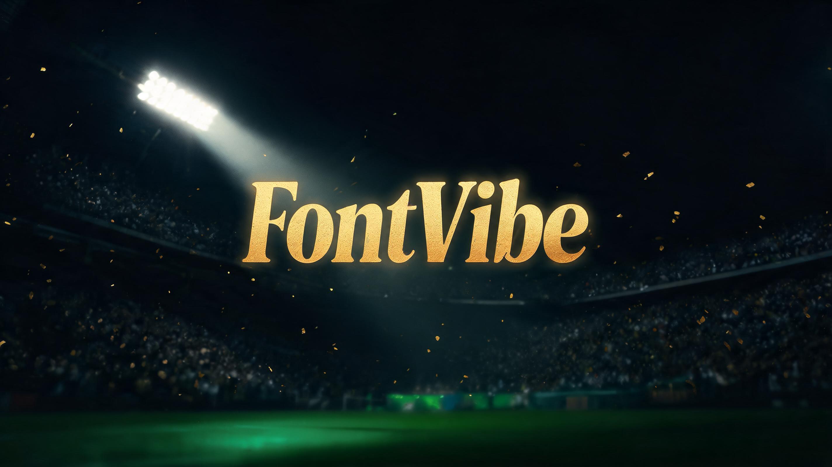 "FontVibe" — Sports Football | AI Text Effect Generator