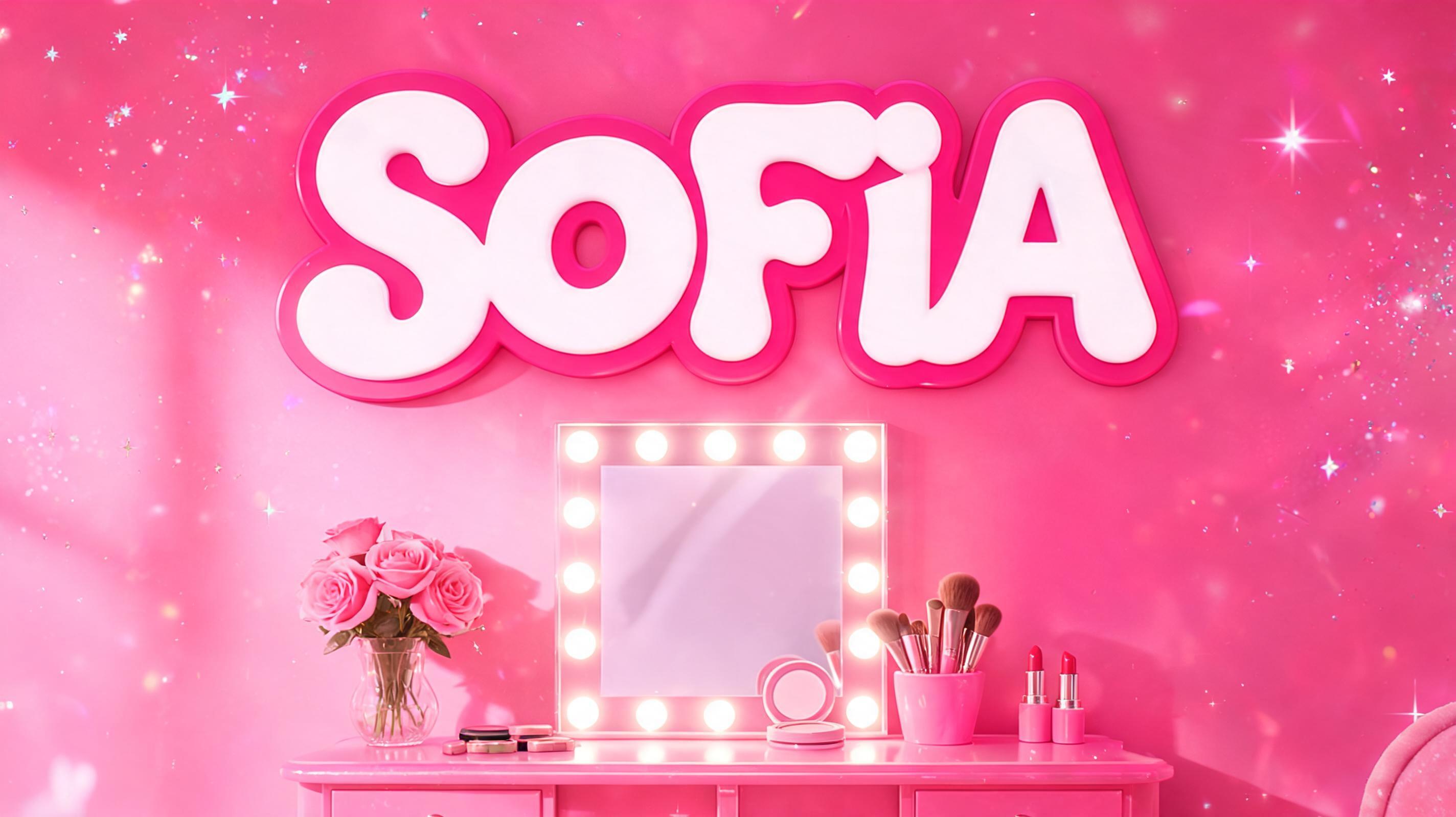 "SOFIA" — Barbie text effect