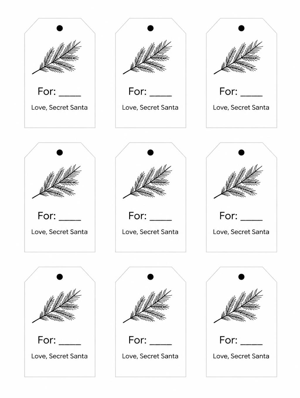 "For: ____
Love, Secret Santa" — Quiet Botanical Ink | AI Text Effect Generator