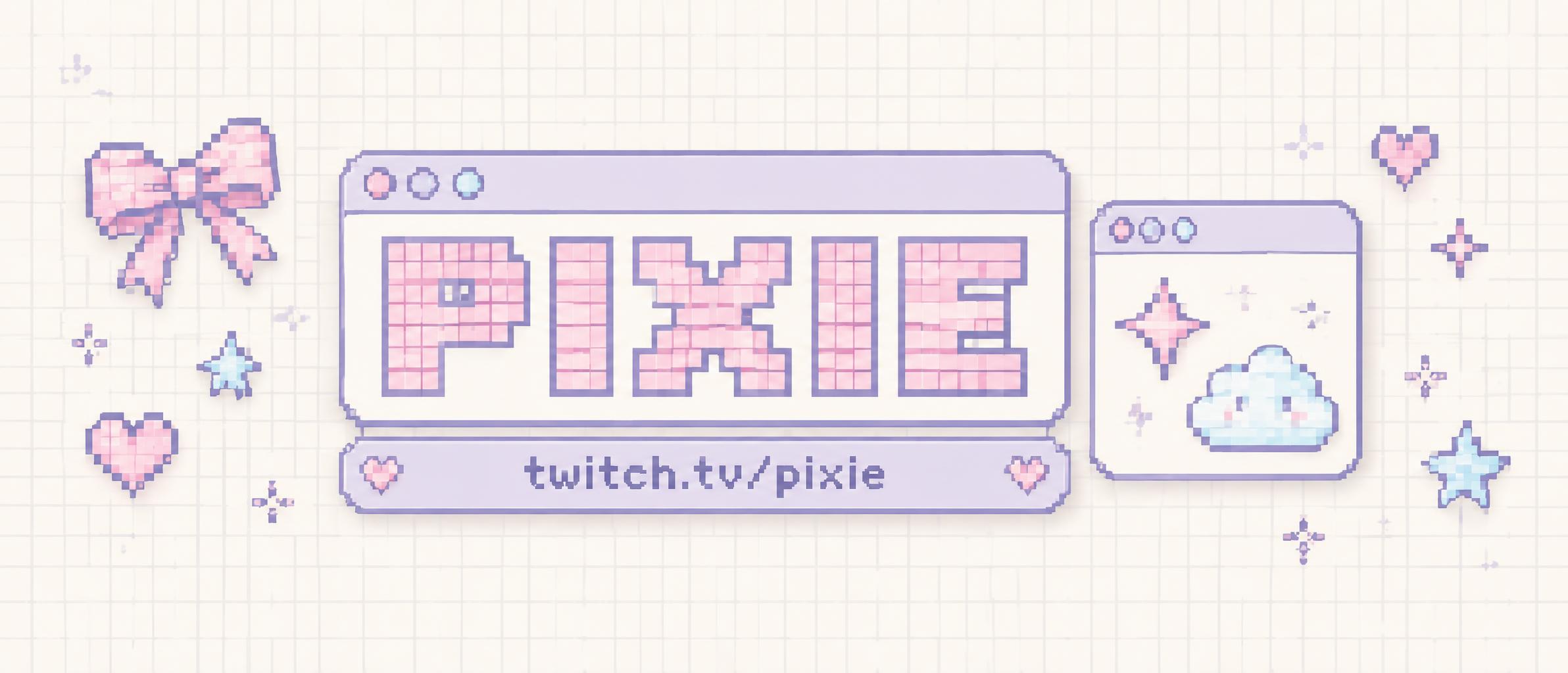 "PIXIE
twitch.tv/pixie" — Kawaii | AI Text Effect Generator