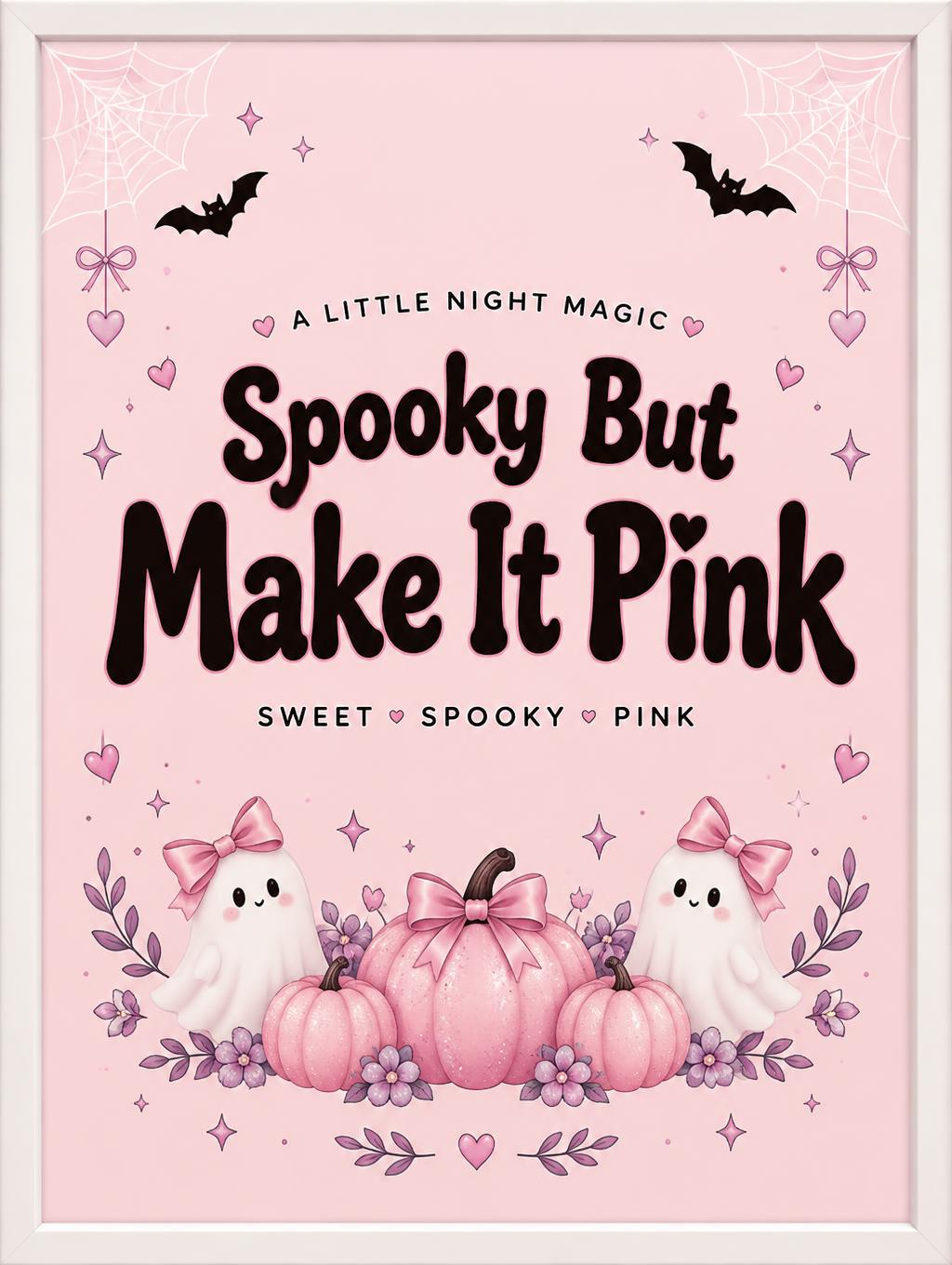 Spooky But
Make It Pink
A LITTLE NIGHT MAGIC
SWEET • SPOOKY • PINK