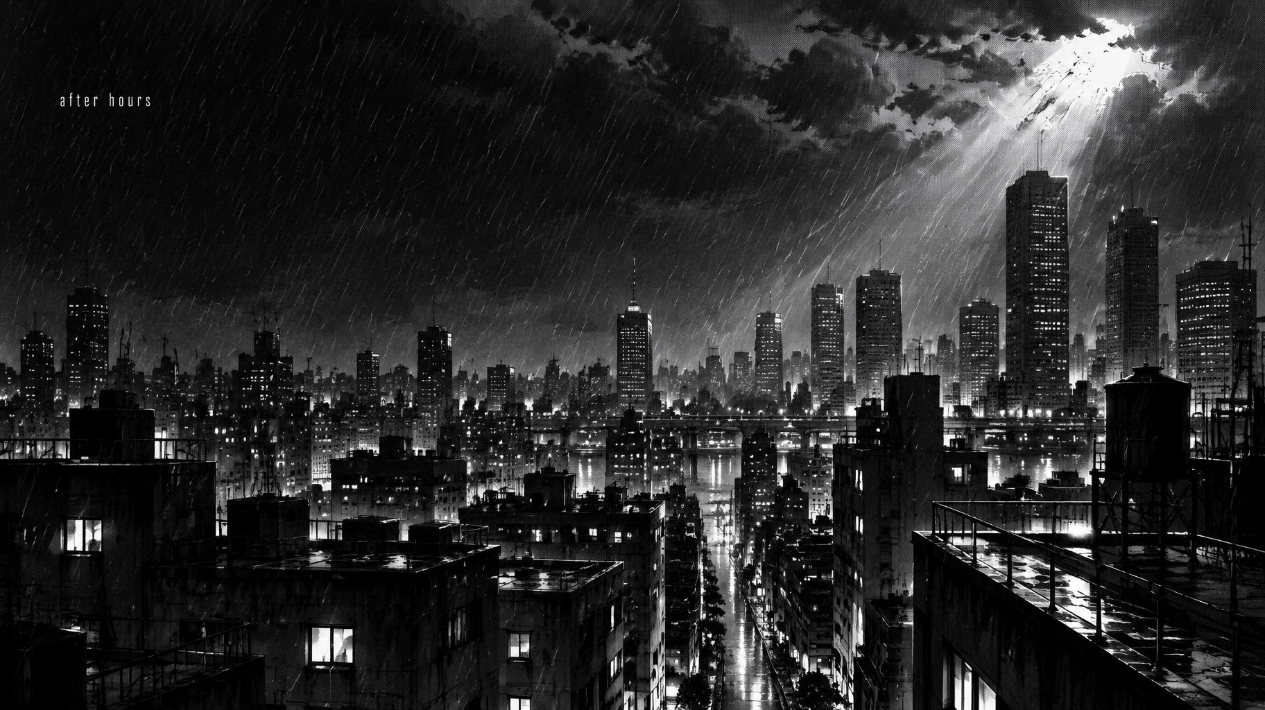 "after hours" — Bw Aesthetic | AI Text Effect Generator